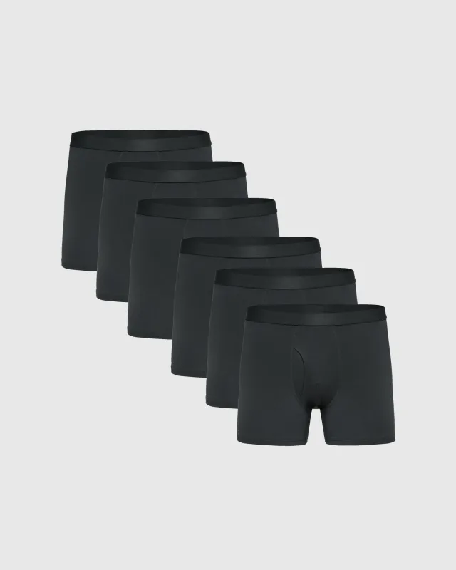 Carbon Boxer Trunks W/ Fly 6-Pack sold by True Classic