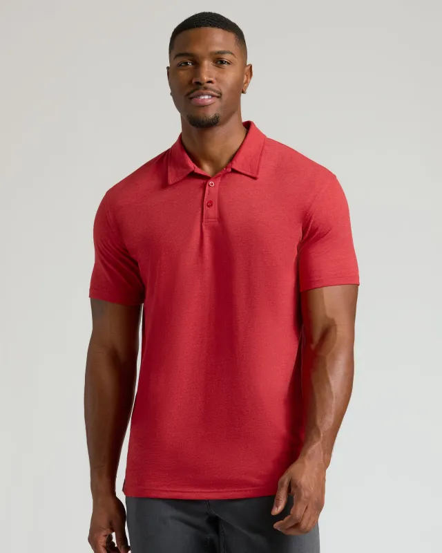 Dark Heather Lava Short Sleeve Tall Polo sold by True Classic