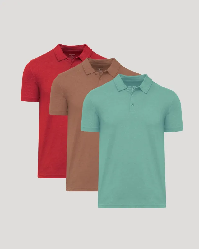 Rustic Tones Short Sleeve Classic Polo 3-Pack sold by True Classic