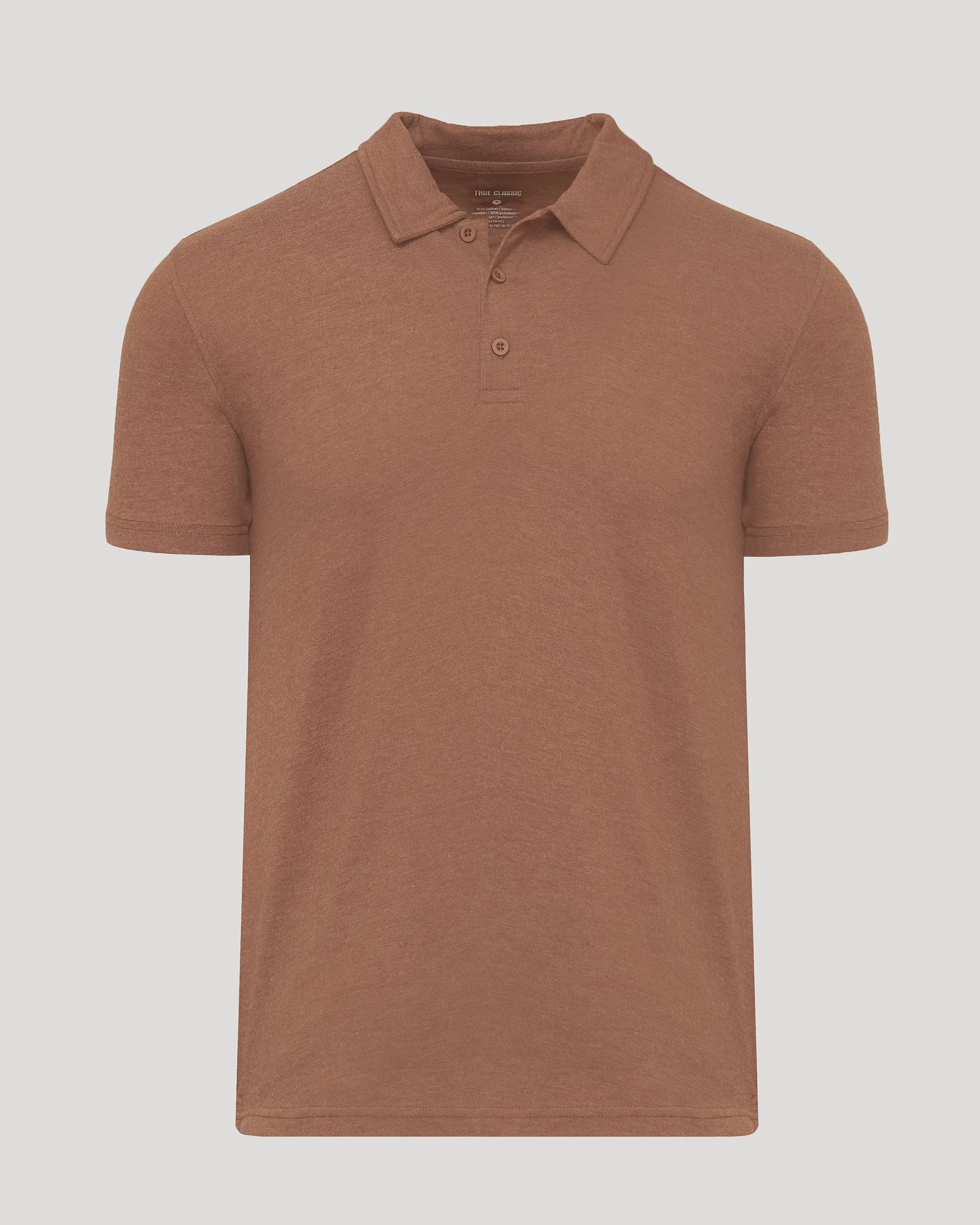 Dark Heather Sepia Classic Polo sold by True Classic product image thumbnail 2