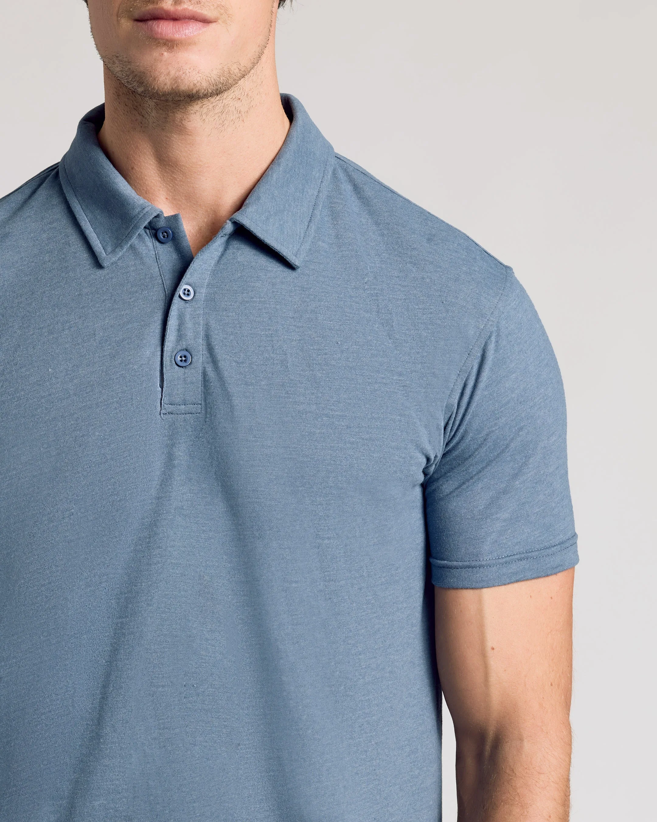 Dark Heather Tempest Short Sleeve Polo sold by True Classic product image thumbnail 5
