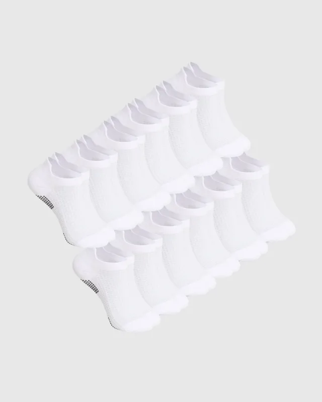 White No Show Socks 12-Pack 2.0 sold by True Classic