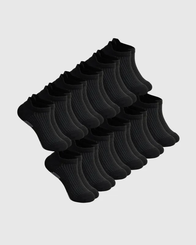 Black No Show Socks 12-Pack 2.0 sold by True Classic