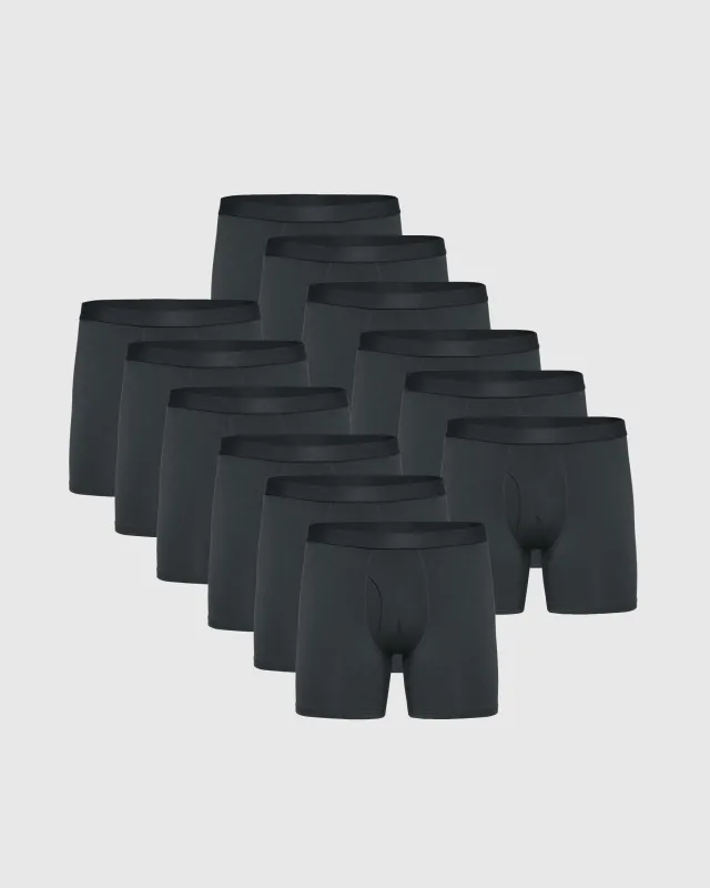 Carbon Boxer Briefs W/ Fly 12-Pack sold by True Classic