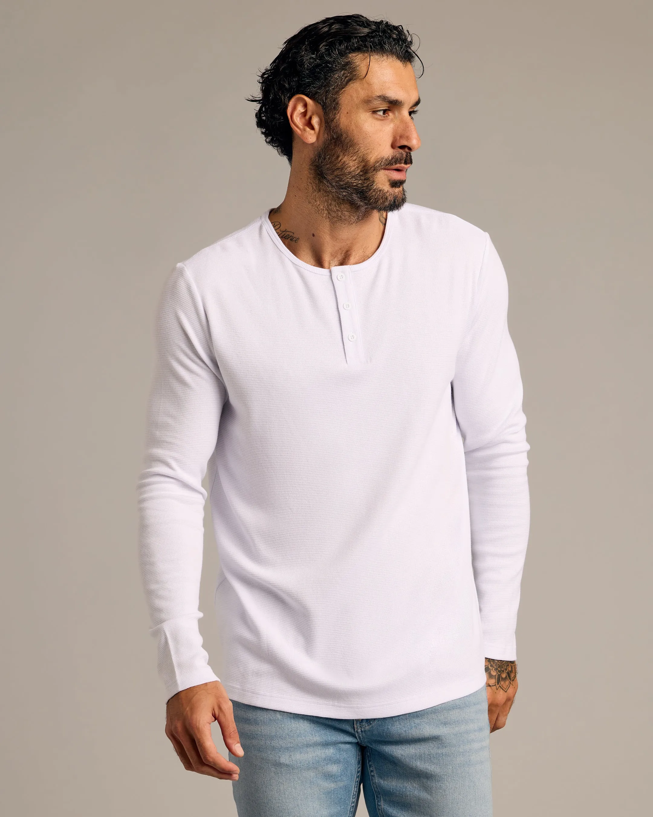 The Core Waffle Long Sleeve Henley 6-Pack sold by True Classic product image thumbnail 4