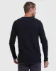 Black Waffle Long Sleeve Henley 6-Pack sold by True Classic