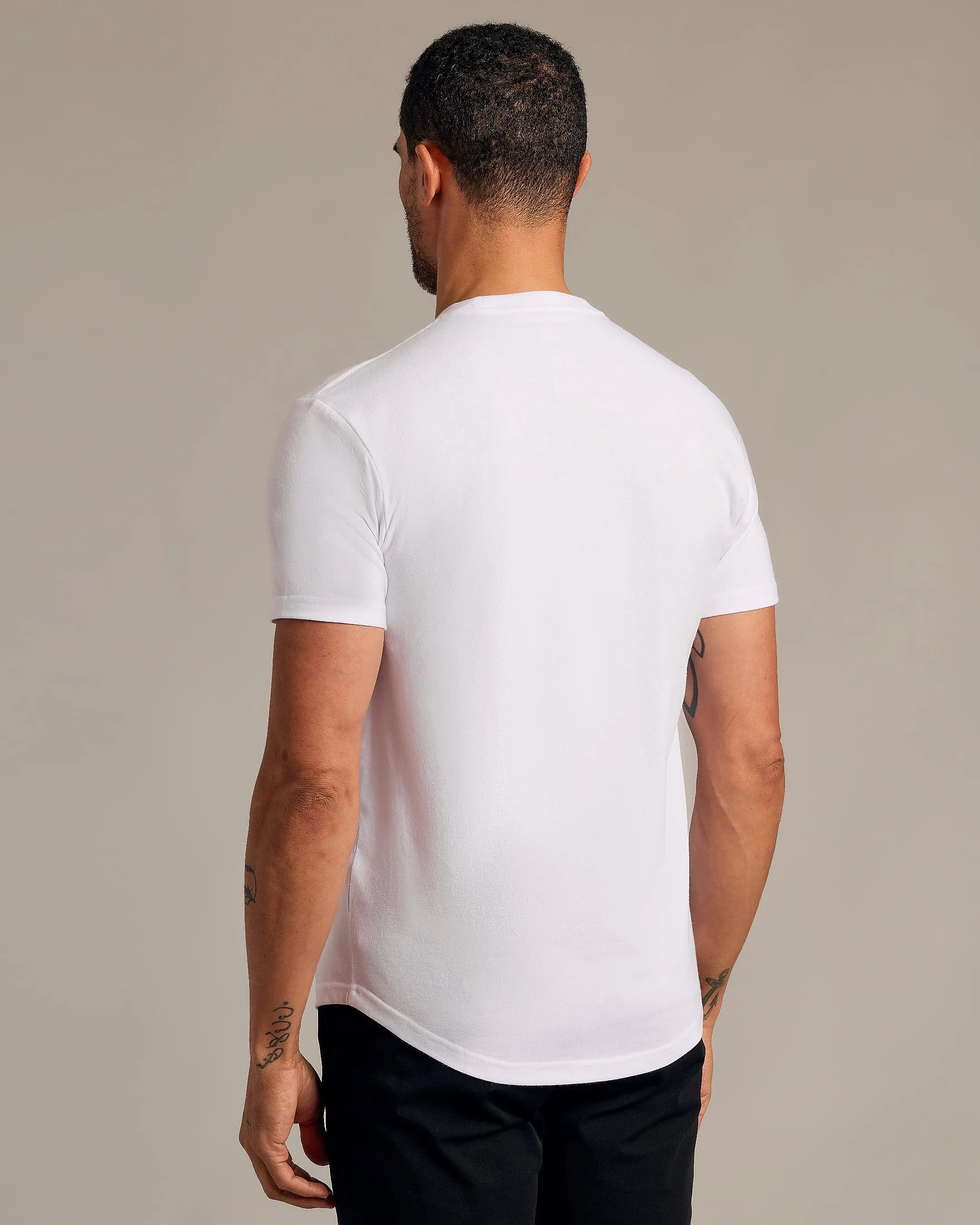 White Curved Hem Classic Crew Neck 6-Pack sold by True Classic product image thumbnail 3