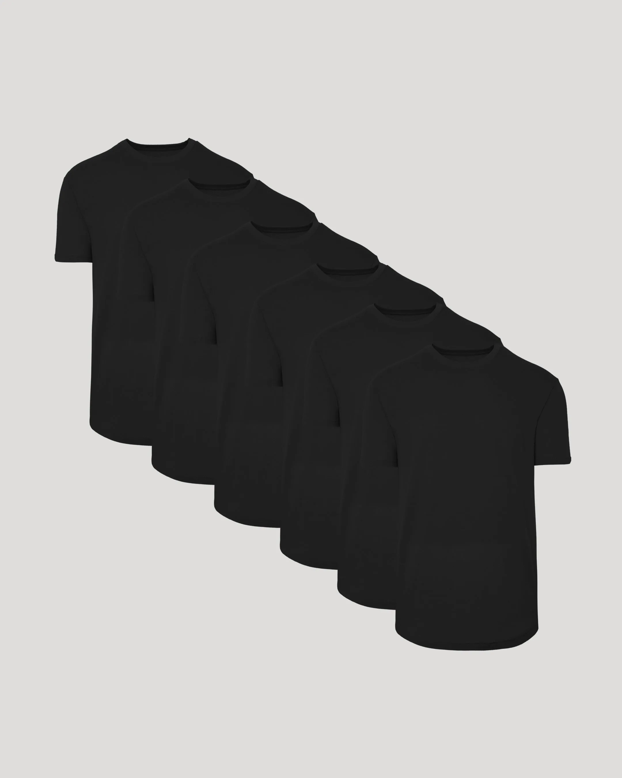 Black Curved Hem Classic Crew Neck 6-Pack sold by True Classic