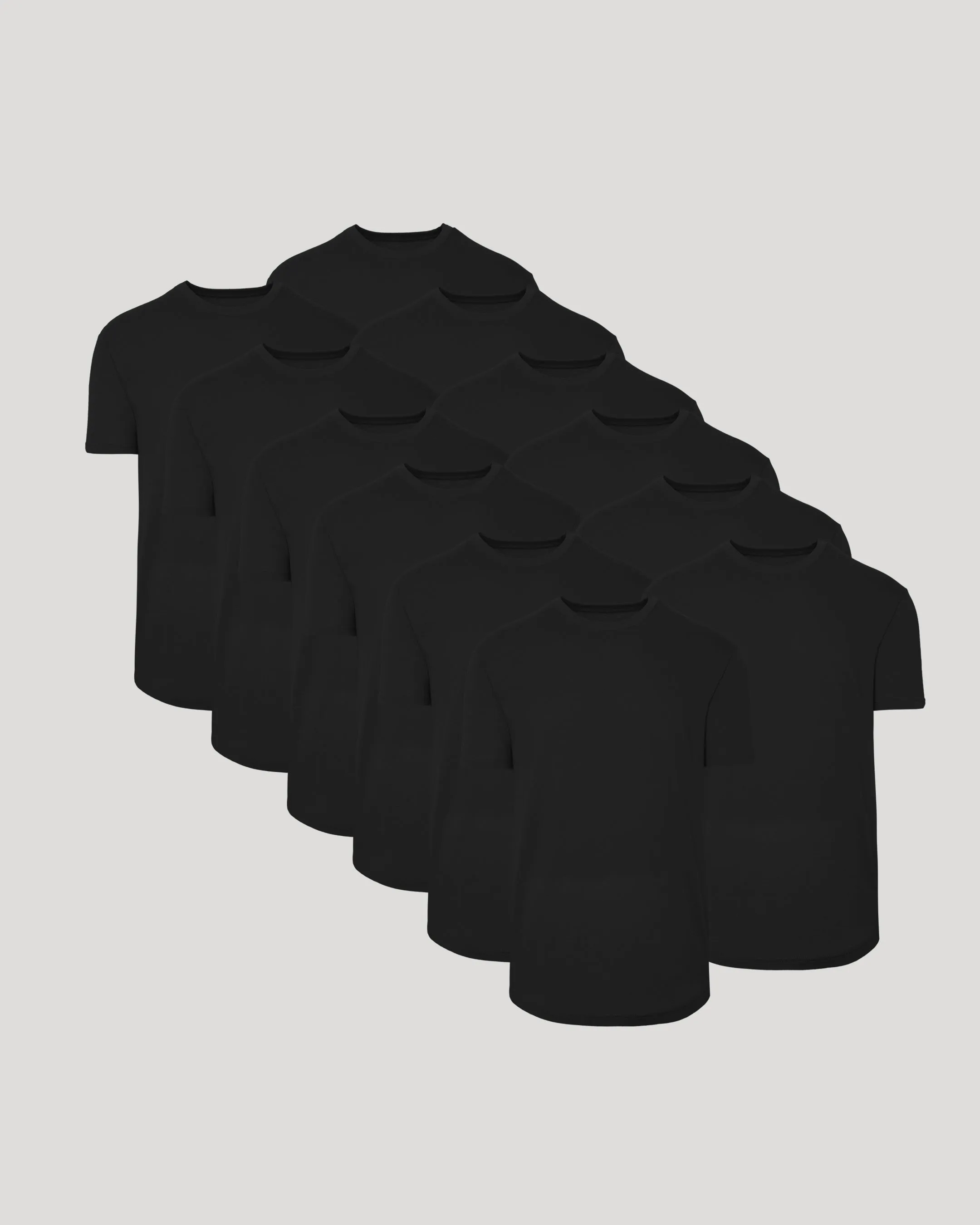 Black Curved Hem Classic Crew Neck 12-Pack sold by True Classic