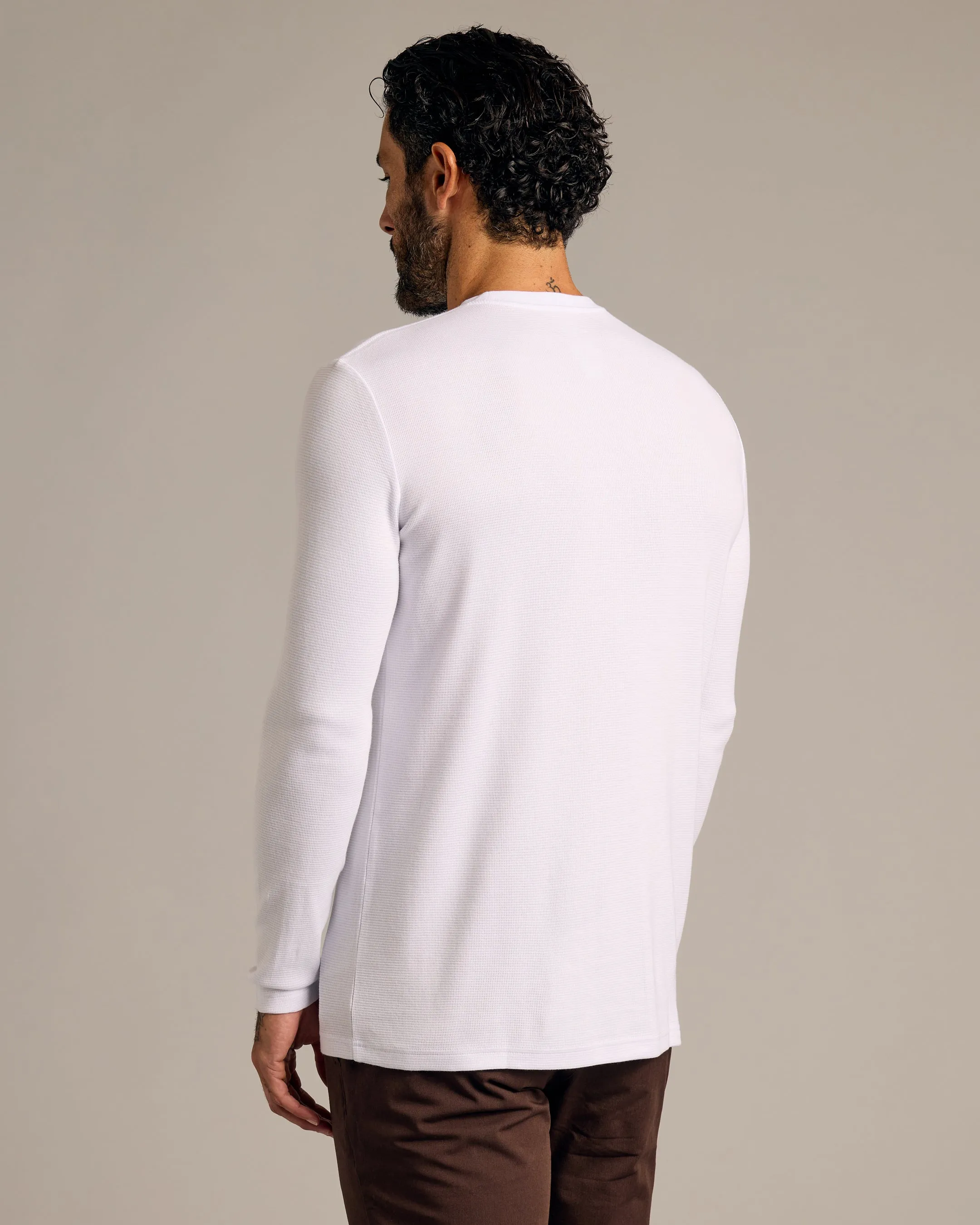 White Waffle Long Sleeve Crew Neck 6-Pack sold by True Classic product image thumbnail 3