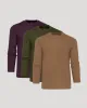 Seasonal Waffle Long Sleeve Crew Neck 3-Pack sold by True Classic
