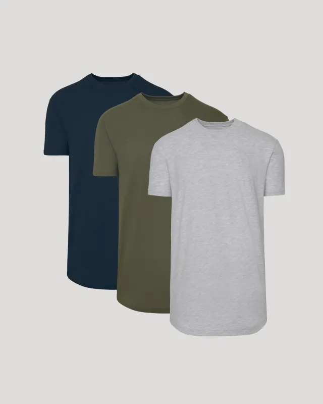The Color Tall Curved Hem Crew 3-Pack made by True Classic