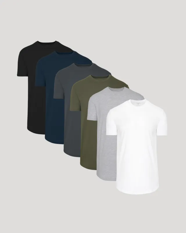 Staple Short Sleeve Tall Curved Hem Crew 6-Pack sold by True Classic