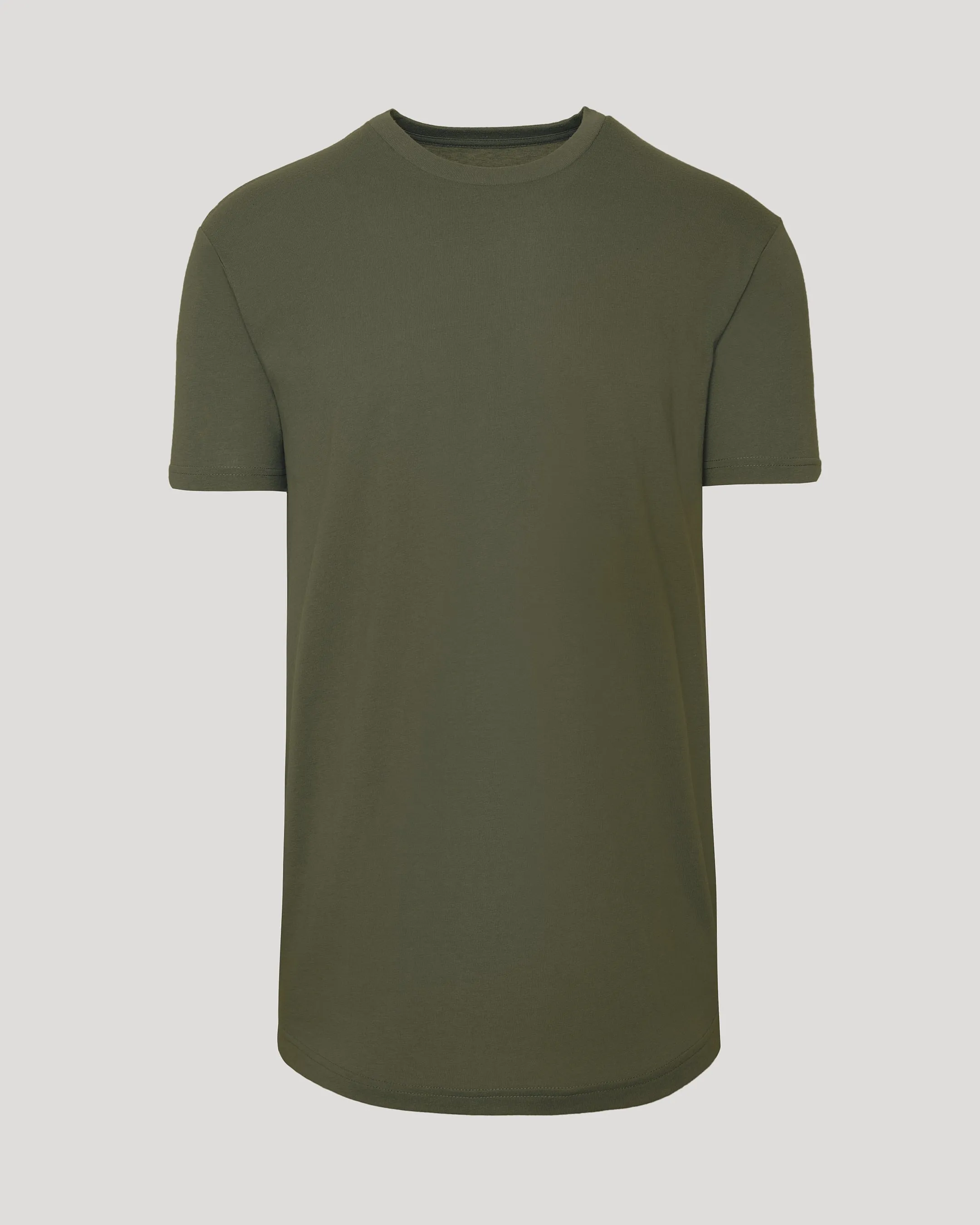 Military Green Short Sleeve Tall Curved Hem Crew sold by True Classic product image thumbnail 2