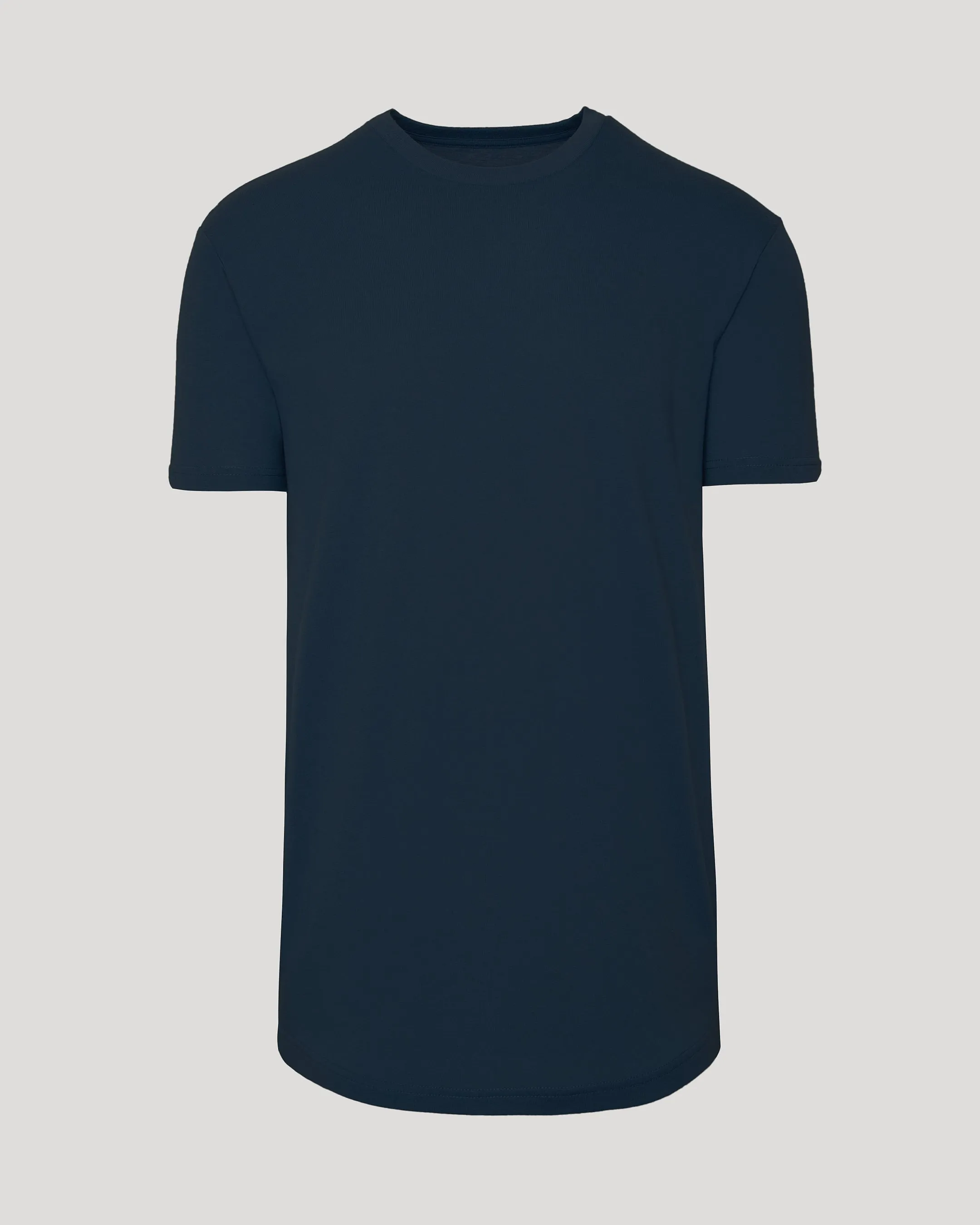 Navy Short Sleeve Tall Curved Hem Crew sold by True Classic product image thumbnail 2