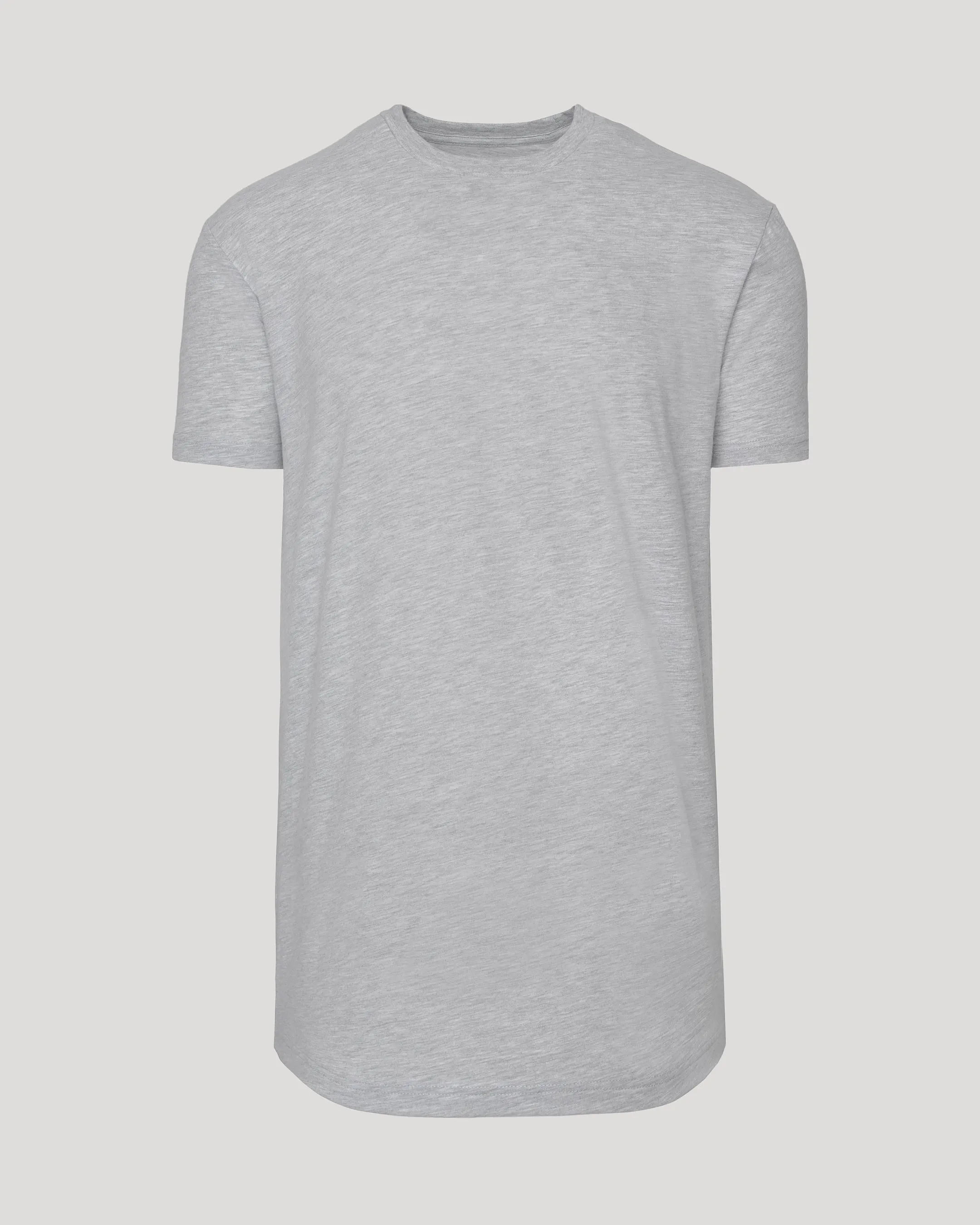 Heather Gray Short Sleeve Tall Curved Hem Crew sold by True Classic product image thumbnail 2