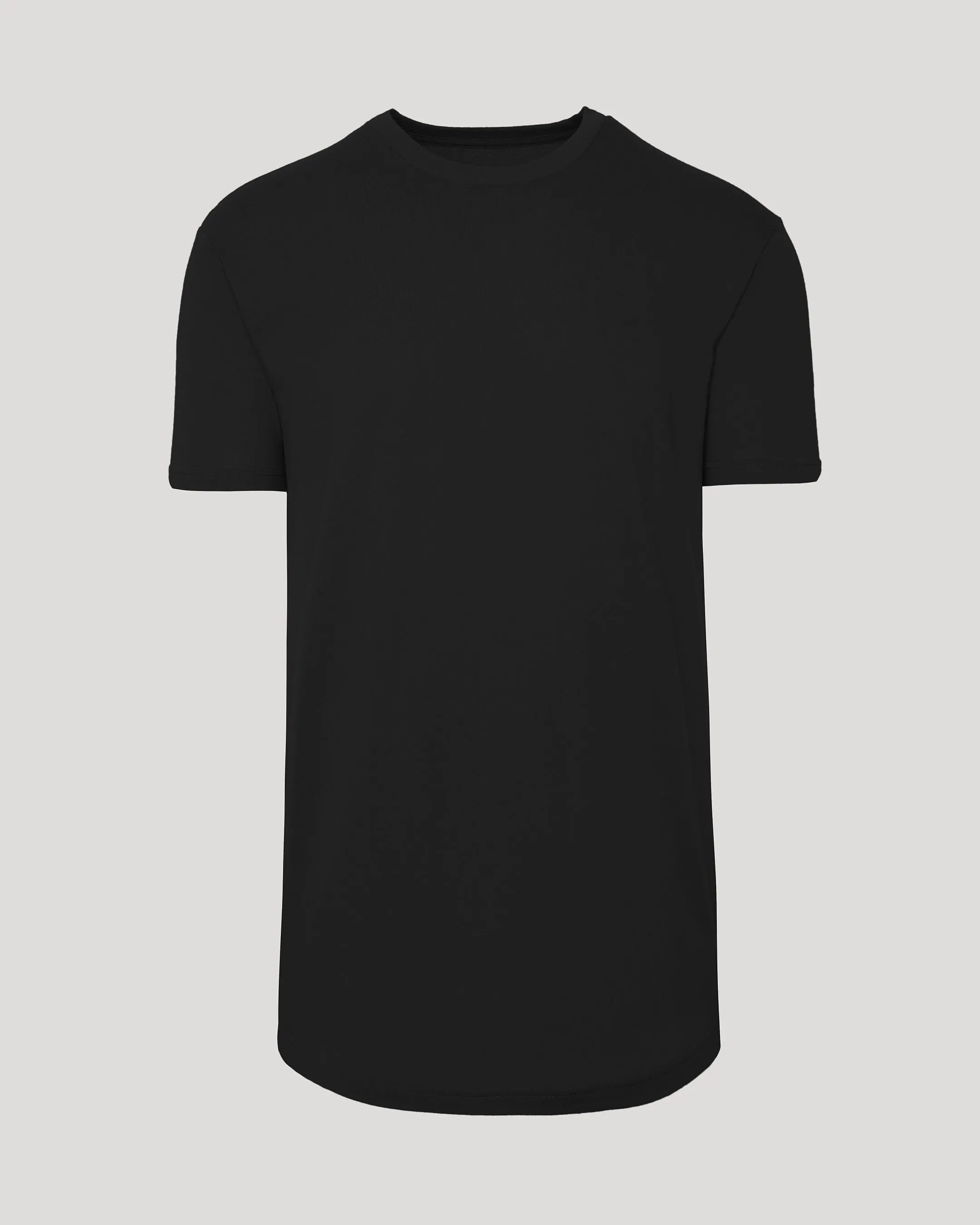 Black Short Sleeve Tall Curved Hem Crew sold by True Classic product image thumbnail 2
