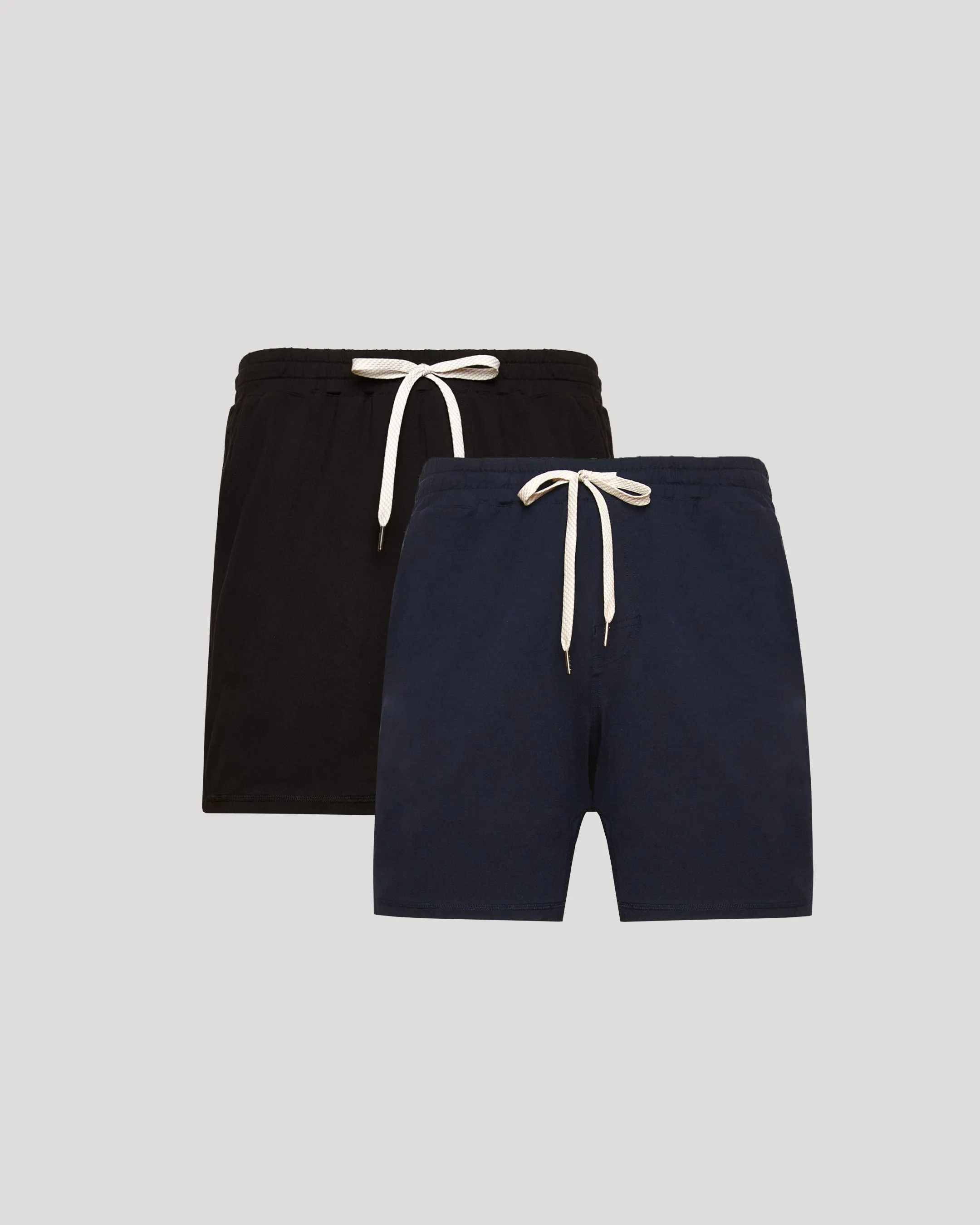 Black & Dark Heather Navy Active Comfort Shorts 2-Pack sold by True Classic