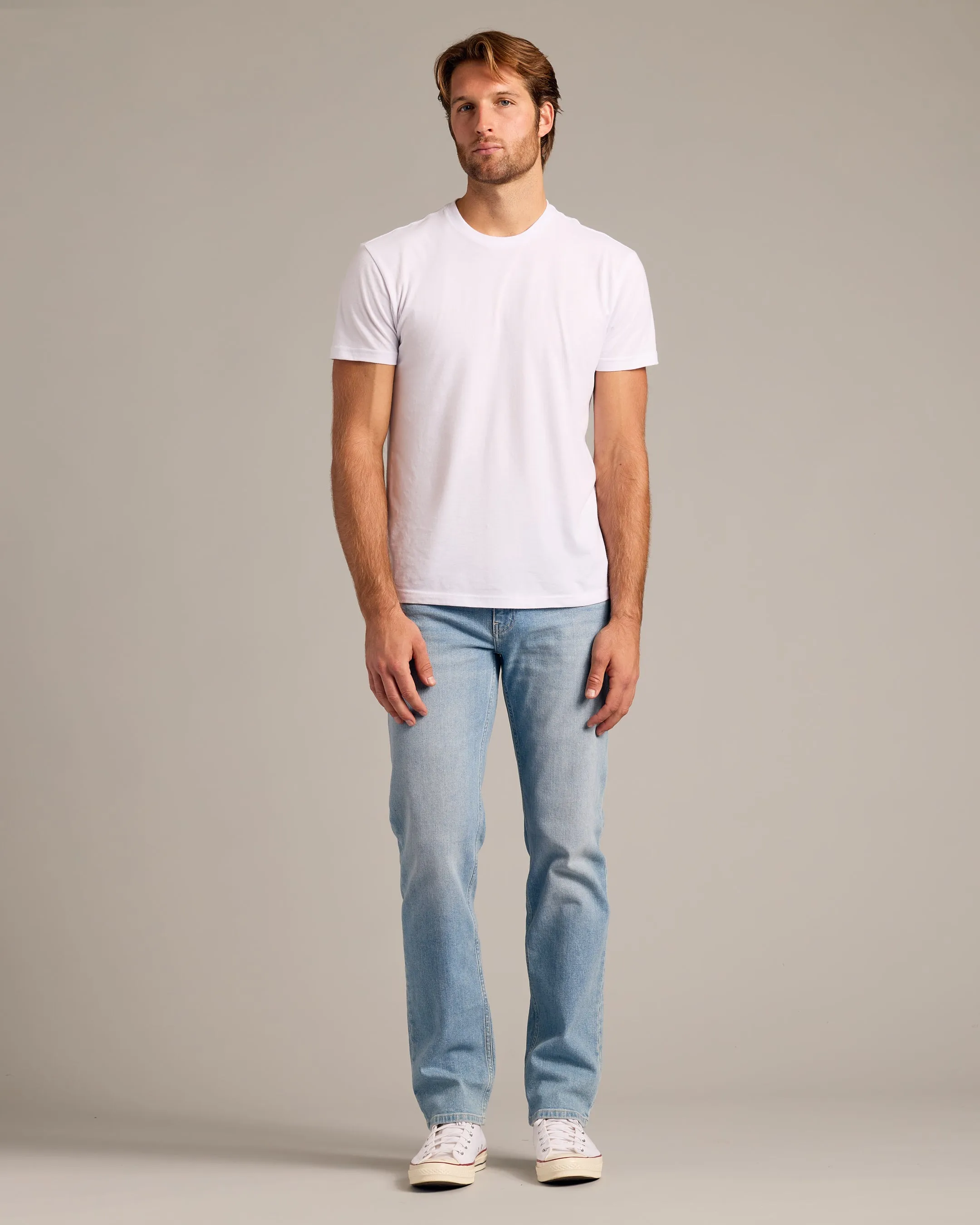 Medium & Light Indigo Wash Straight Authentic Denim Jeans 2-Pack sold by True Classic product image thumbnail 5