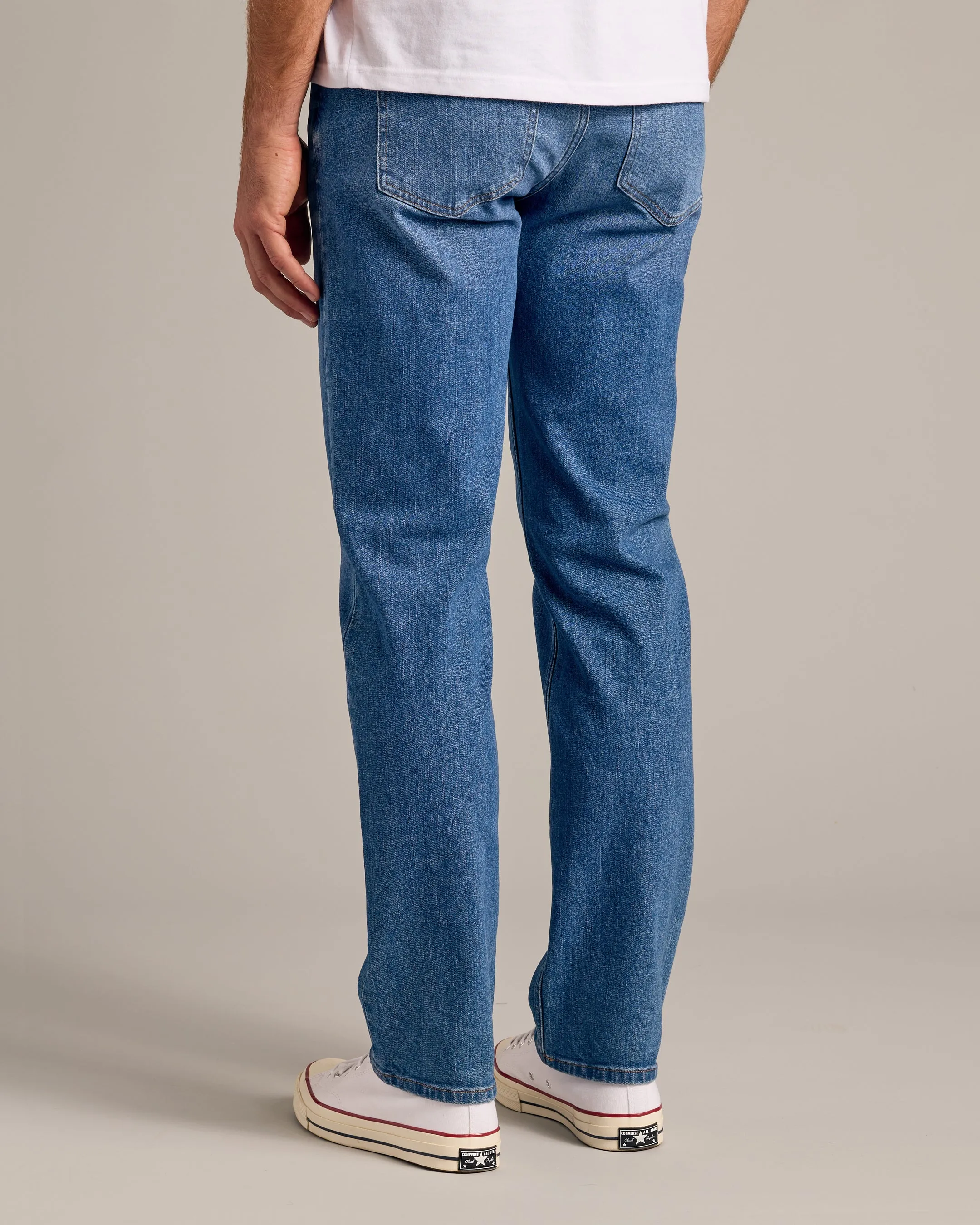 Medium & Light Indigo Wash Straight Authentic Denim Jeans 2-Pack sold by True Classic product image thumbnail 4