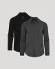 Black & Carbon Long Sleeve Knit Shirt 2-Pack sold by True Classic