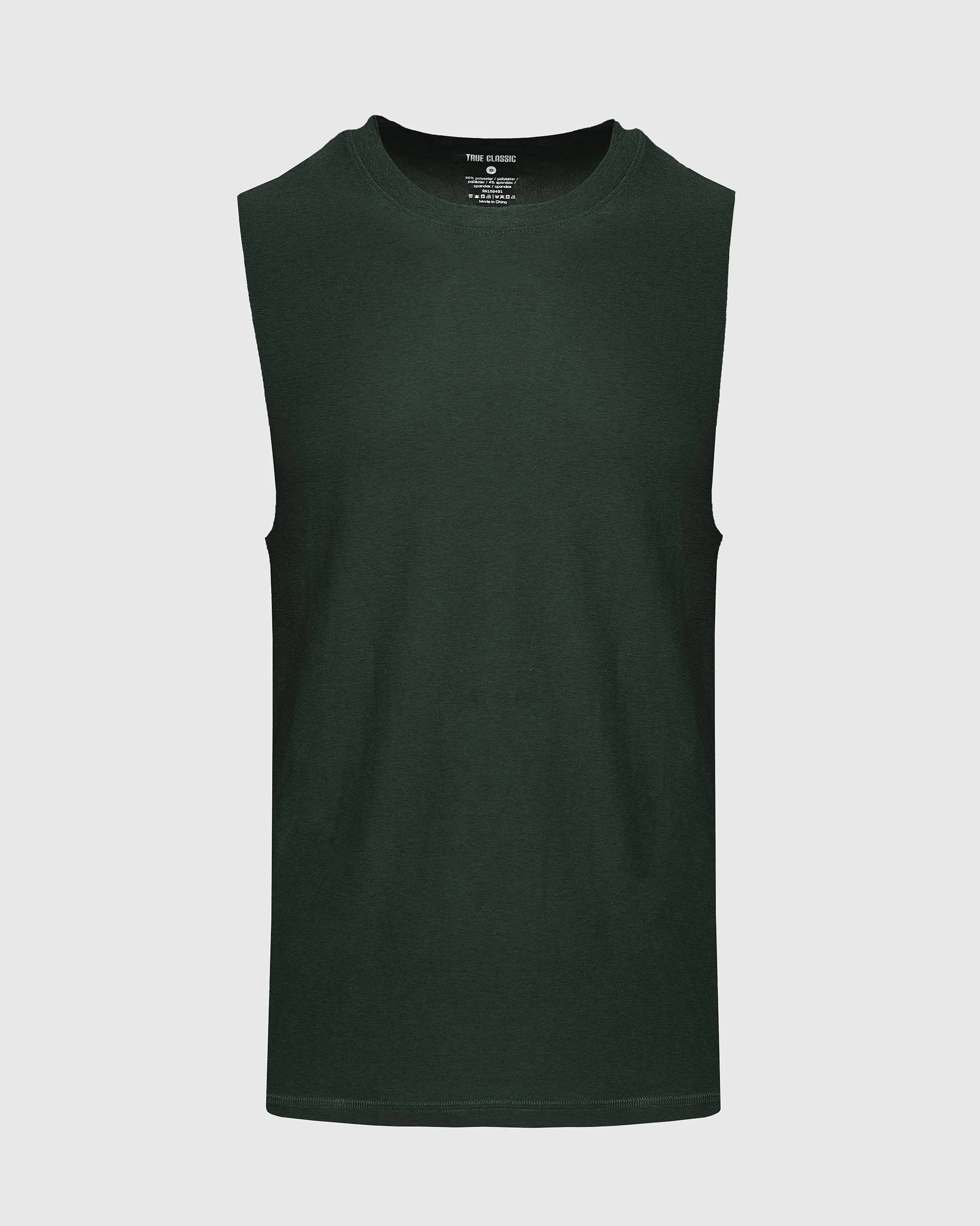 Dark Heather Forest Sleeveless Active Muscle Tee sold by True Classic product image thumbnail 2