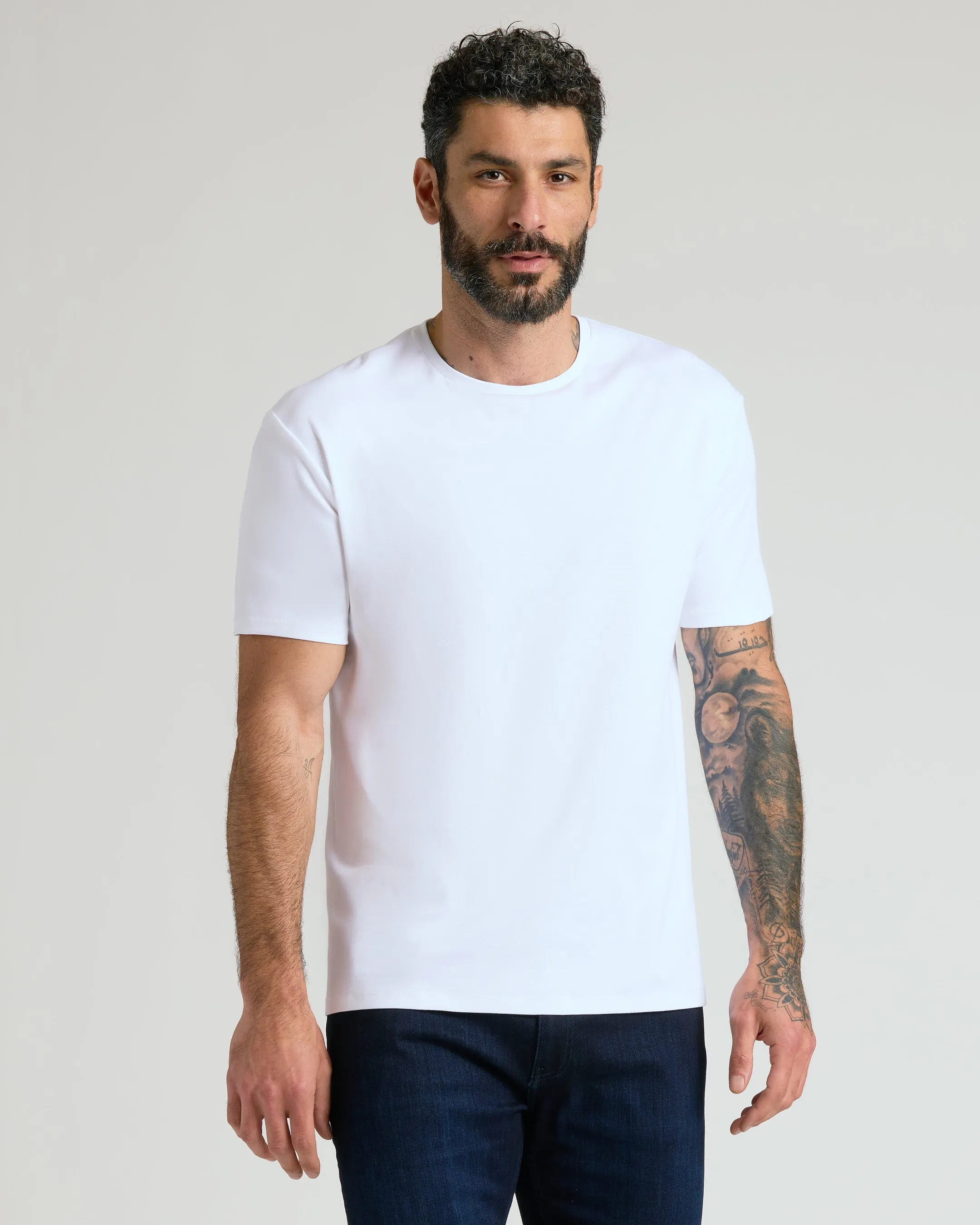 White Premium Pima Crew Neck 7-Pack sold by True Classic product image thumbnail 3
