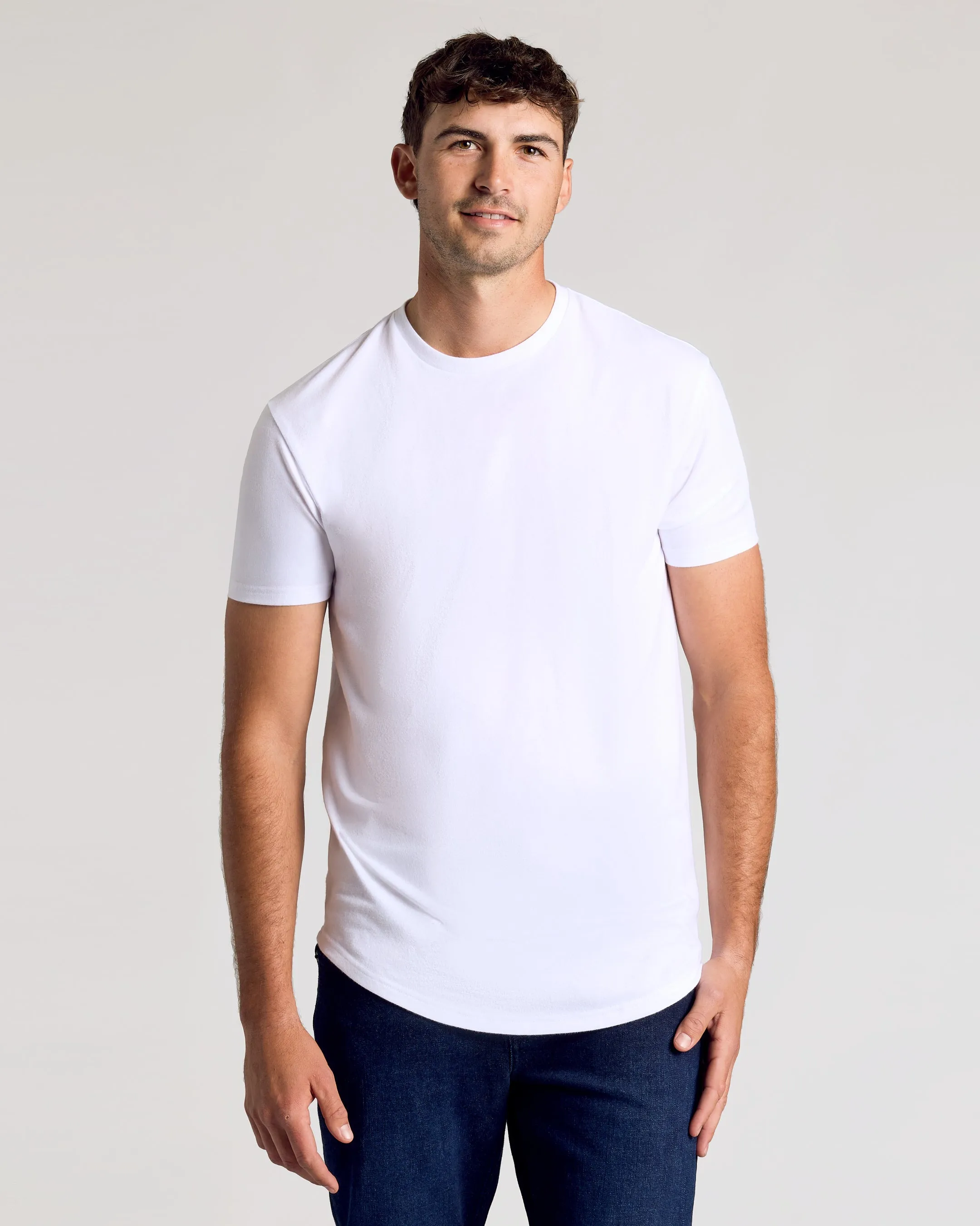 White Tall Premium Pima Crew Neck 2-Pack sold by True Classic product image thumbnail 3