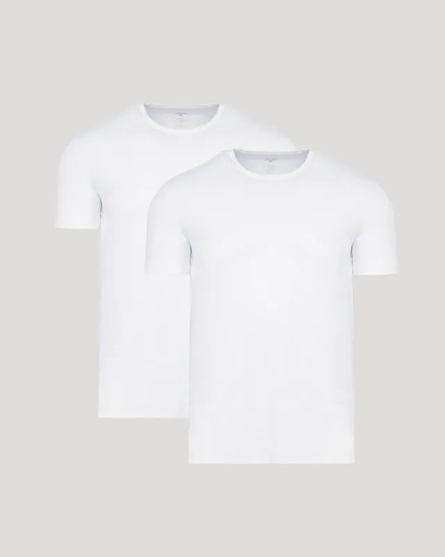 White Pima Crew Neck 2-Pack sold by True Classic