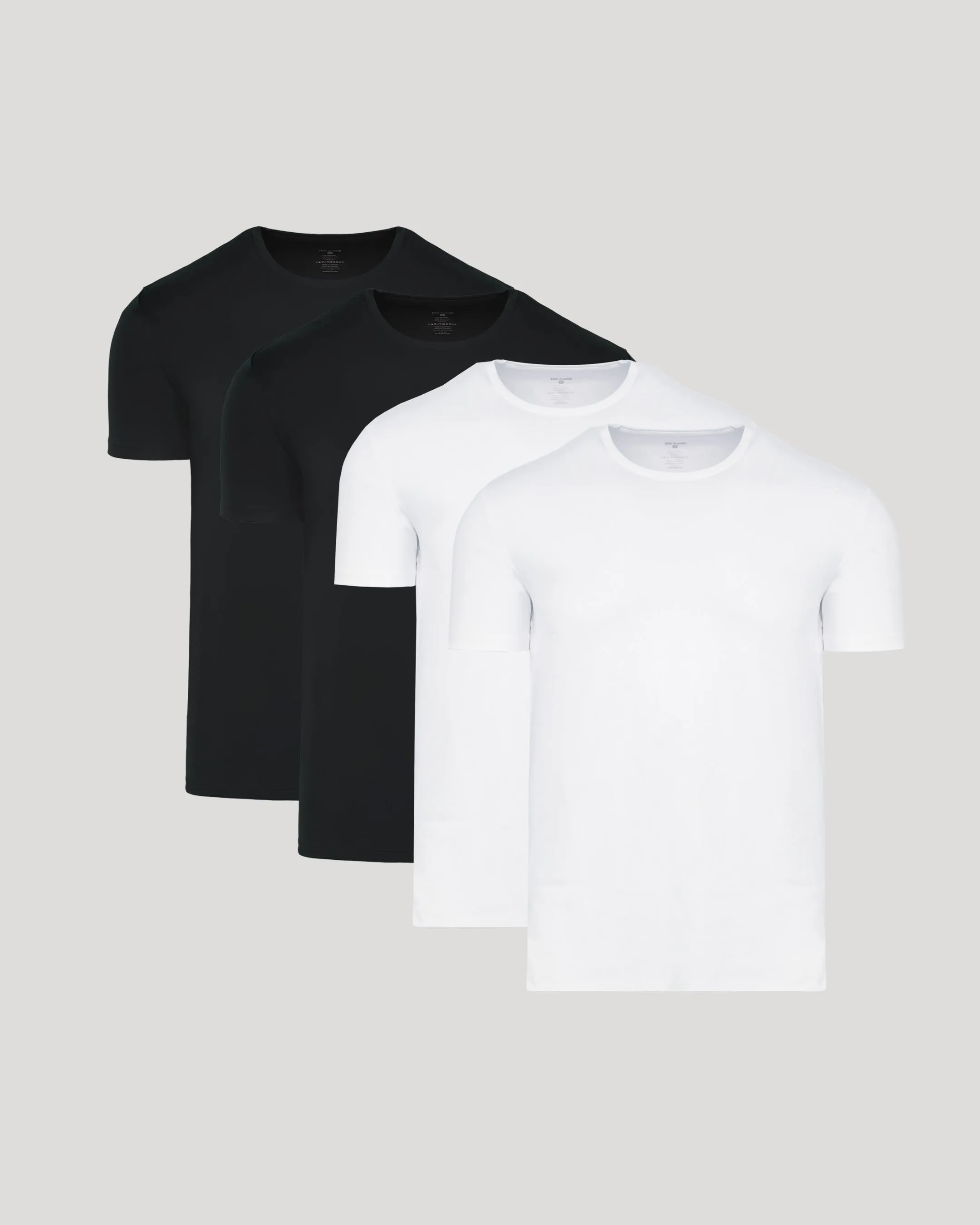 Black & White Premium Pima Crew Neck 4-Pack sold by True Classic