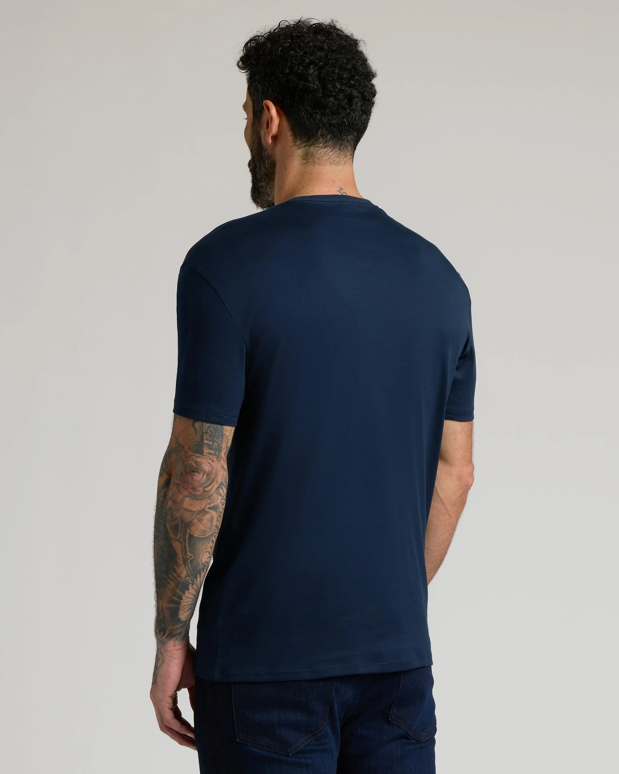 Navy Premium Pima Crew Neck sold by True Classic product image thumbnail 4