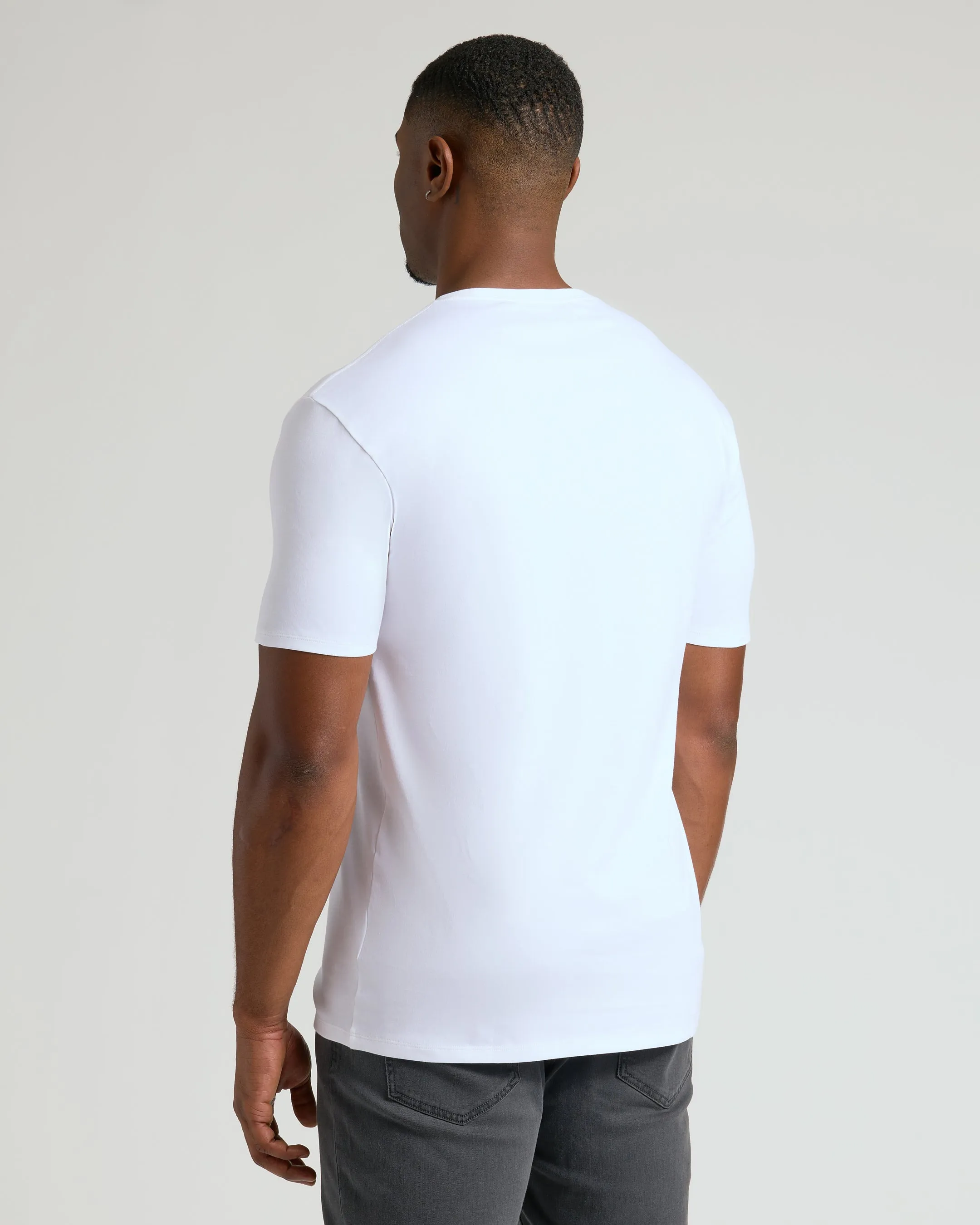 White Tall Premium Pima Crew Neck 4-Pack sold by True Classic product image thumbnail 4