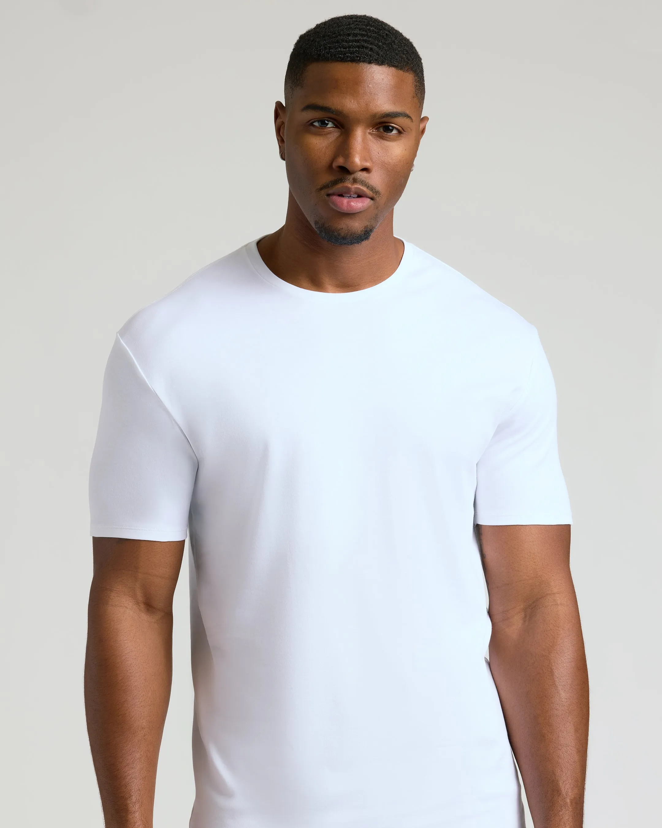 White Tall Premium Pima Crew Neck 4-Pack sold by True Classic product image thumbnail 5