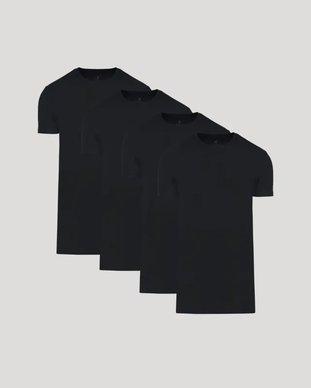 Black Tall Pima Crew Neck 4-Pack sold by True Classic