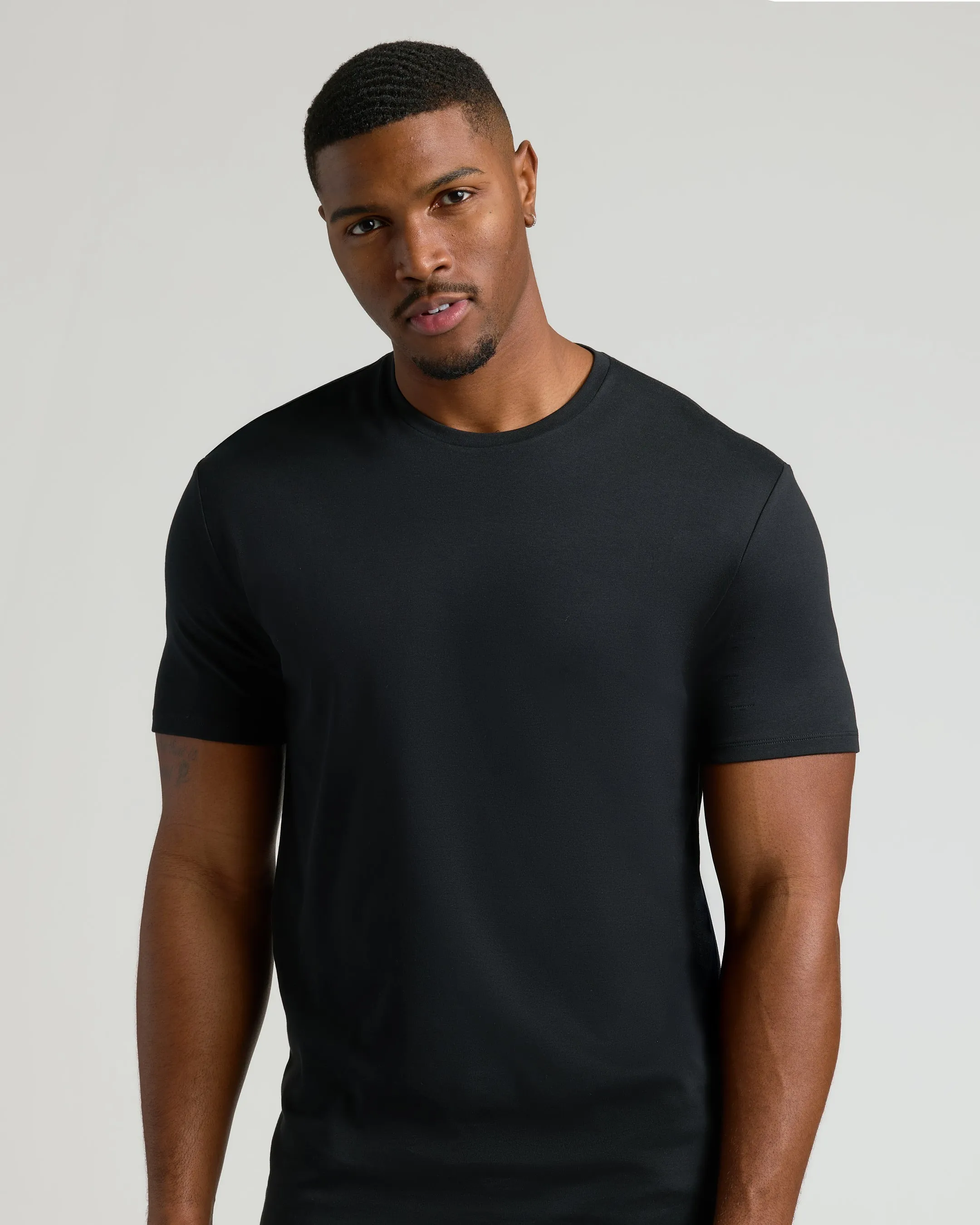 Black Tall Premium Pima Crew Neck 4-Pack sold by True Classic product image thumbnail 4