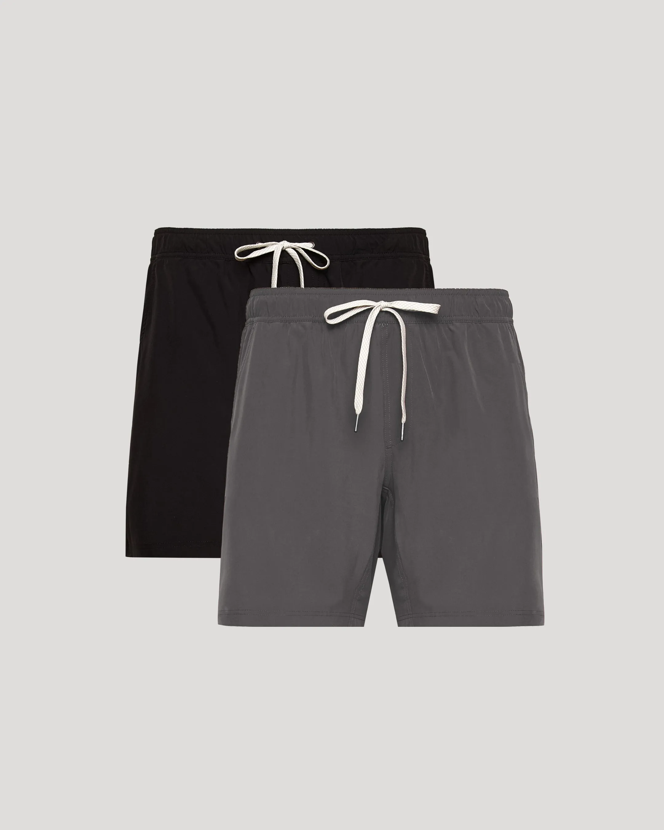 Black and Carbon Active Quick Dry Shorts with Liner 2-Pack sold by True Classic