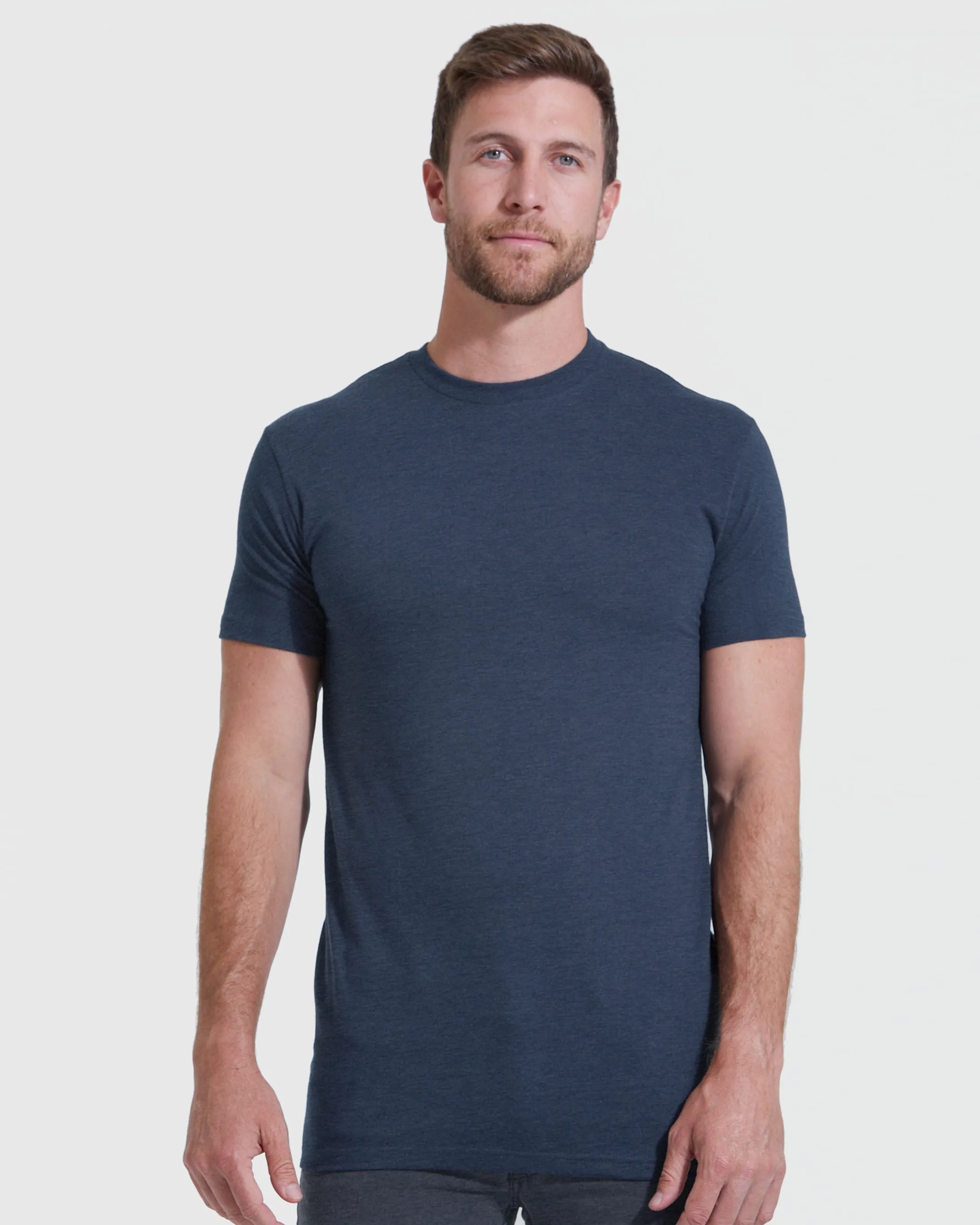 Carbon Blue Tall Straight Hem Crew Neck T-Shirt 3-Pack sold by True Classic product image thumbnail 3
