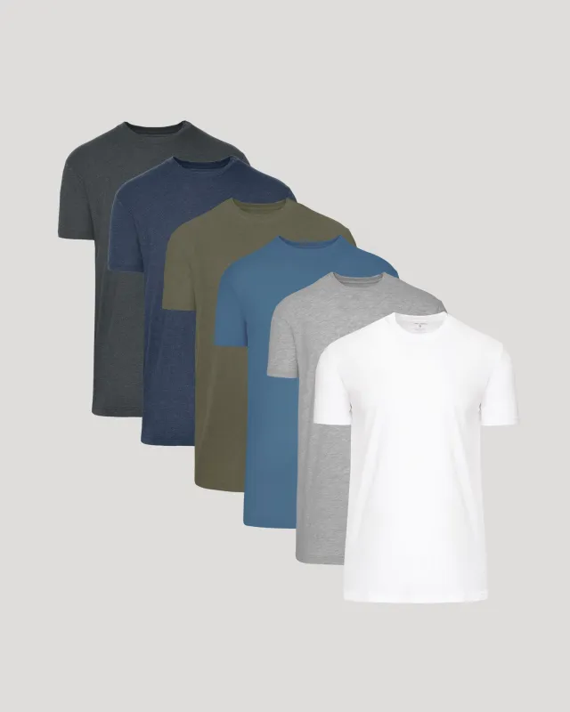 Cool Tones Tall Straight Hem T-Shirt 6-Pack sold by True Classic