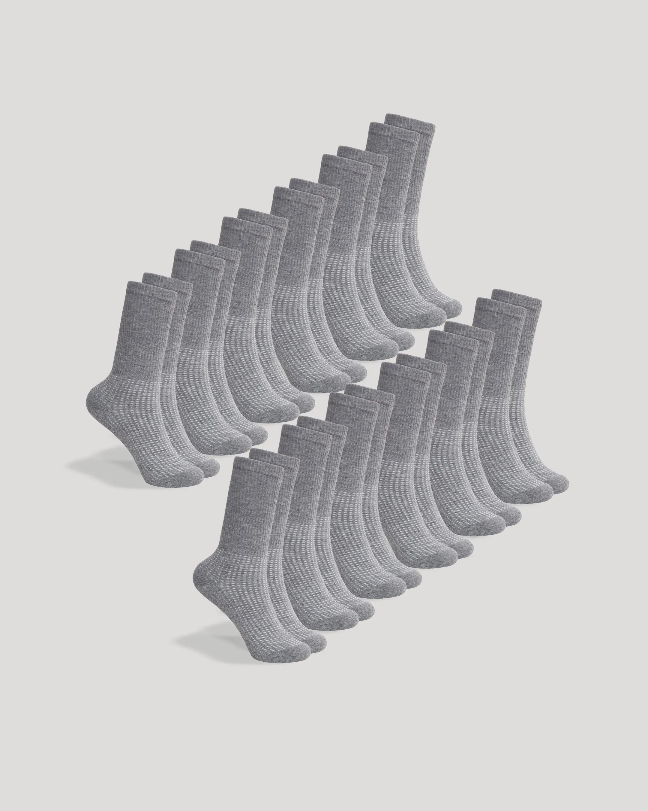 Heather Gray Active No Show Socks 12-Pack sold by True Classic