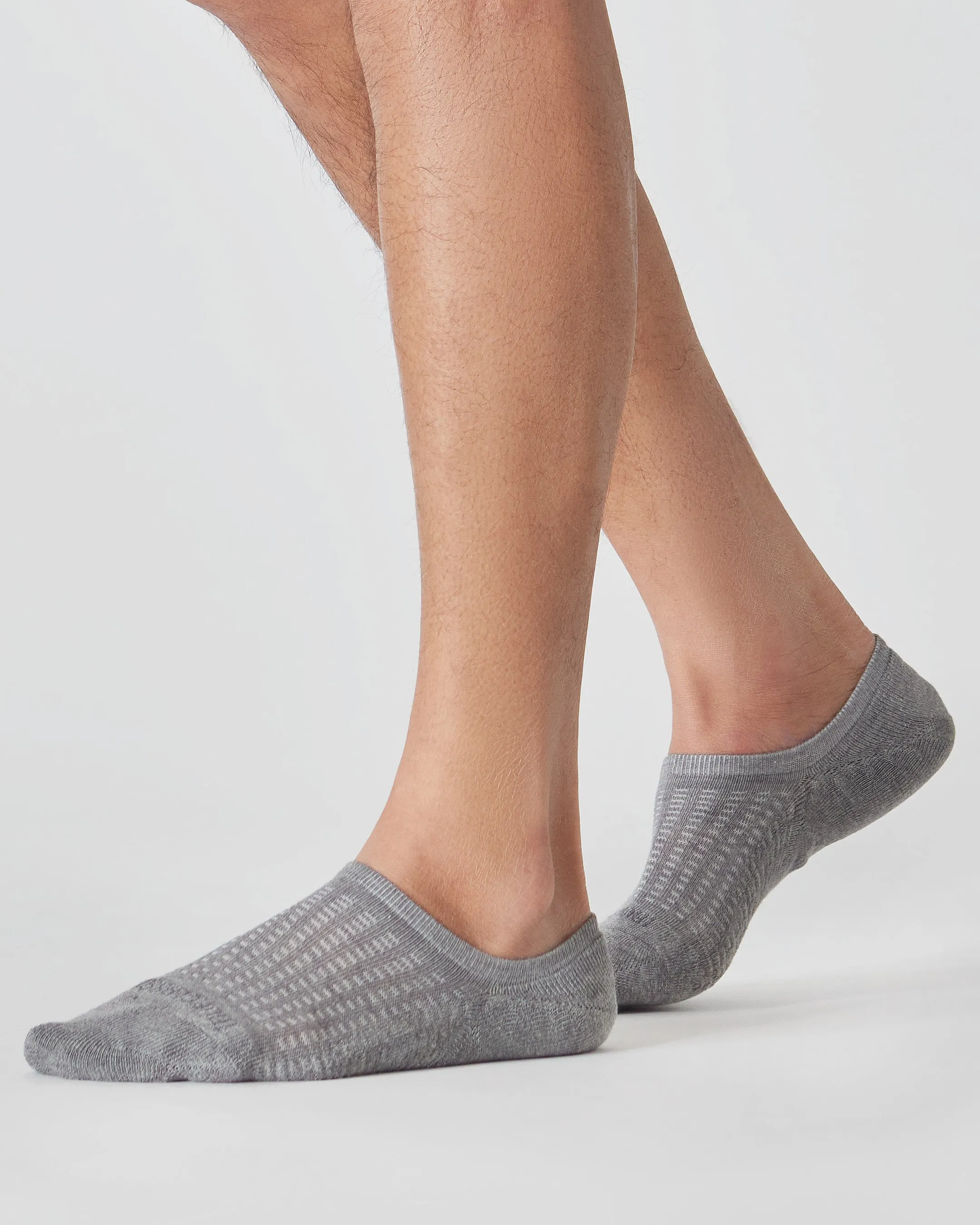 Heather Gray Active No Show Socks 6-Pack sold by True Classic product image thumbnail 3