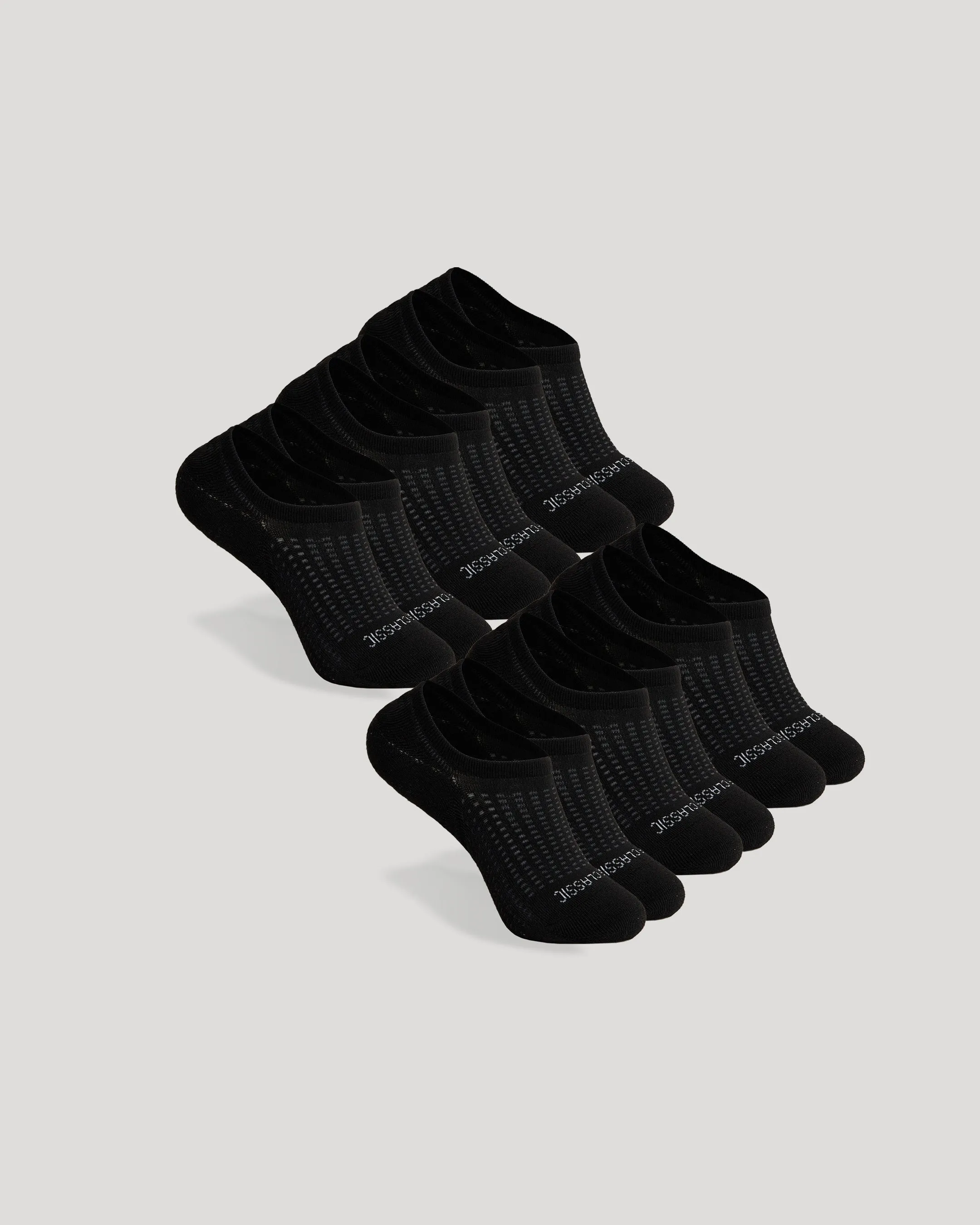 Black Active No Show Socks 6-Pack sold by True Classic