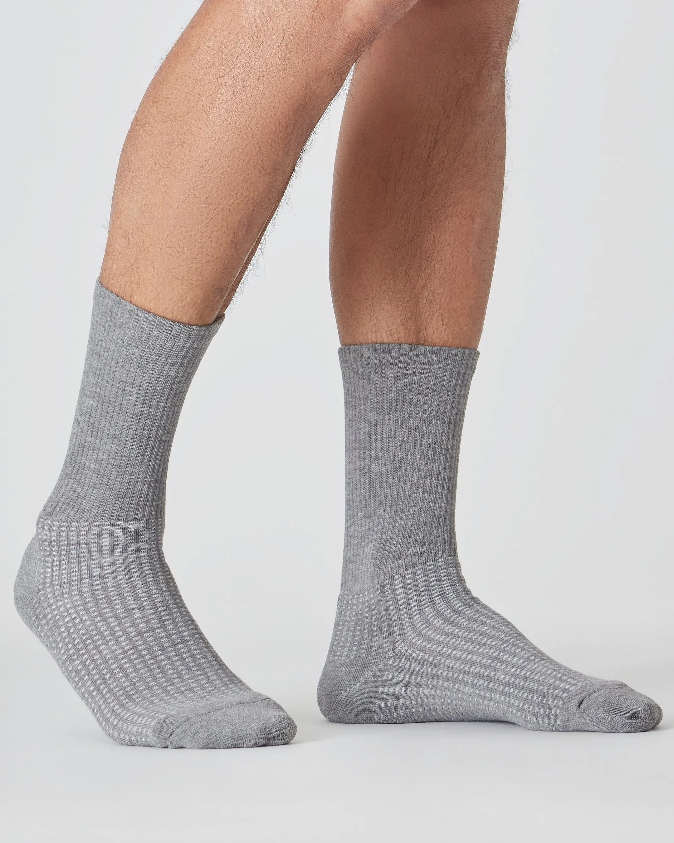 Heather Gray Active Half Crew Socks 12-Pack sold by True Classic product image thumbnail 3