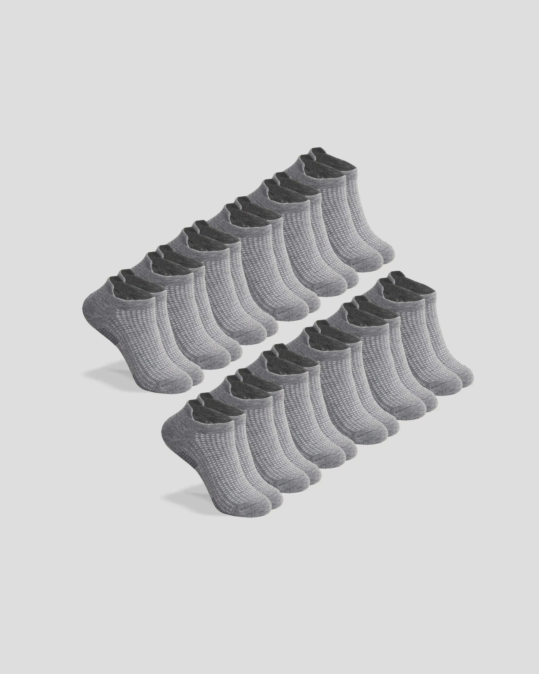 Heather Gray Active Half Crew Socks 12-Pack sold by True Classic