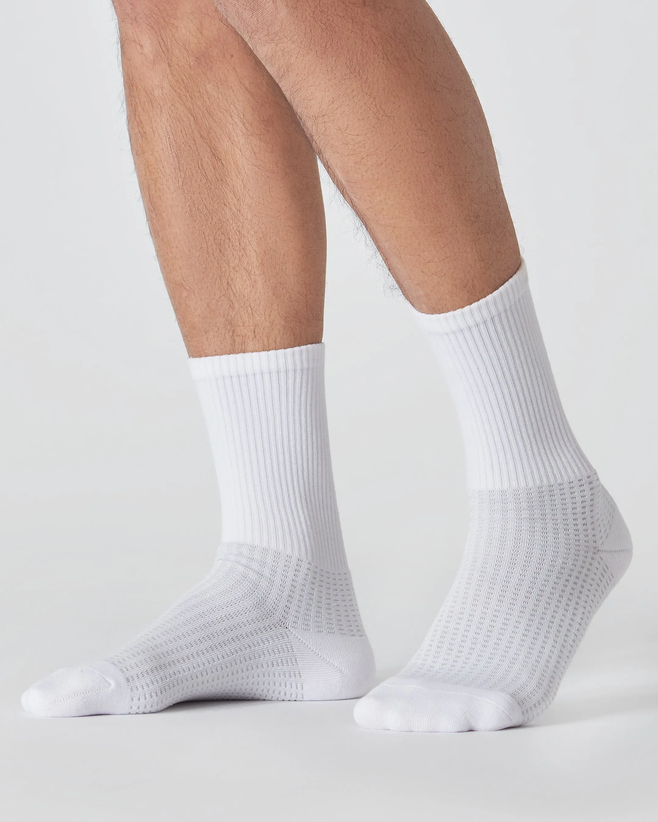 White Active Half Crew Socks 12-Pack sold by True Classic product image thumbnail 2