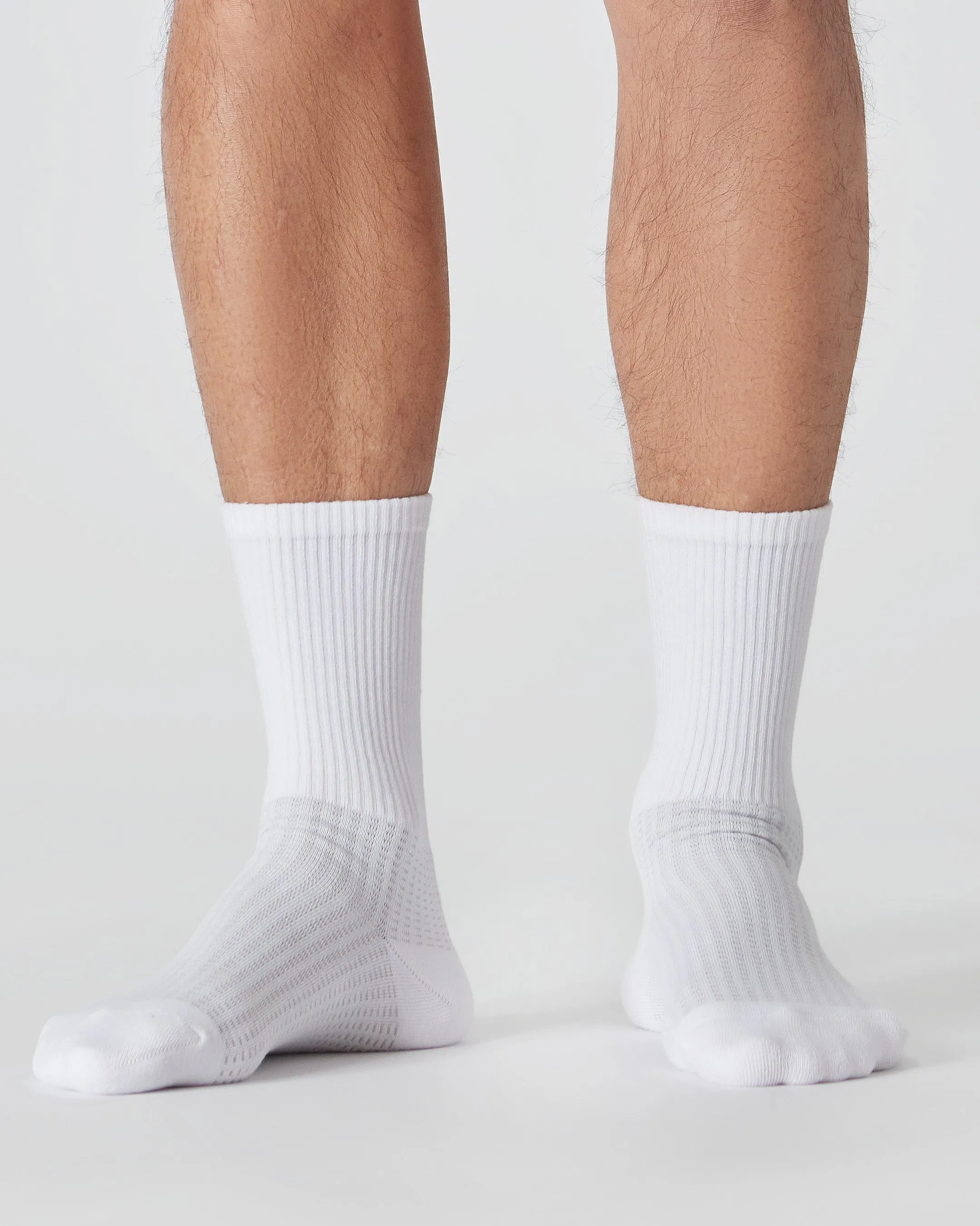 White Active Half Crew Socks 12-Pack sold by True Classic product image thumbnail 4