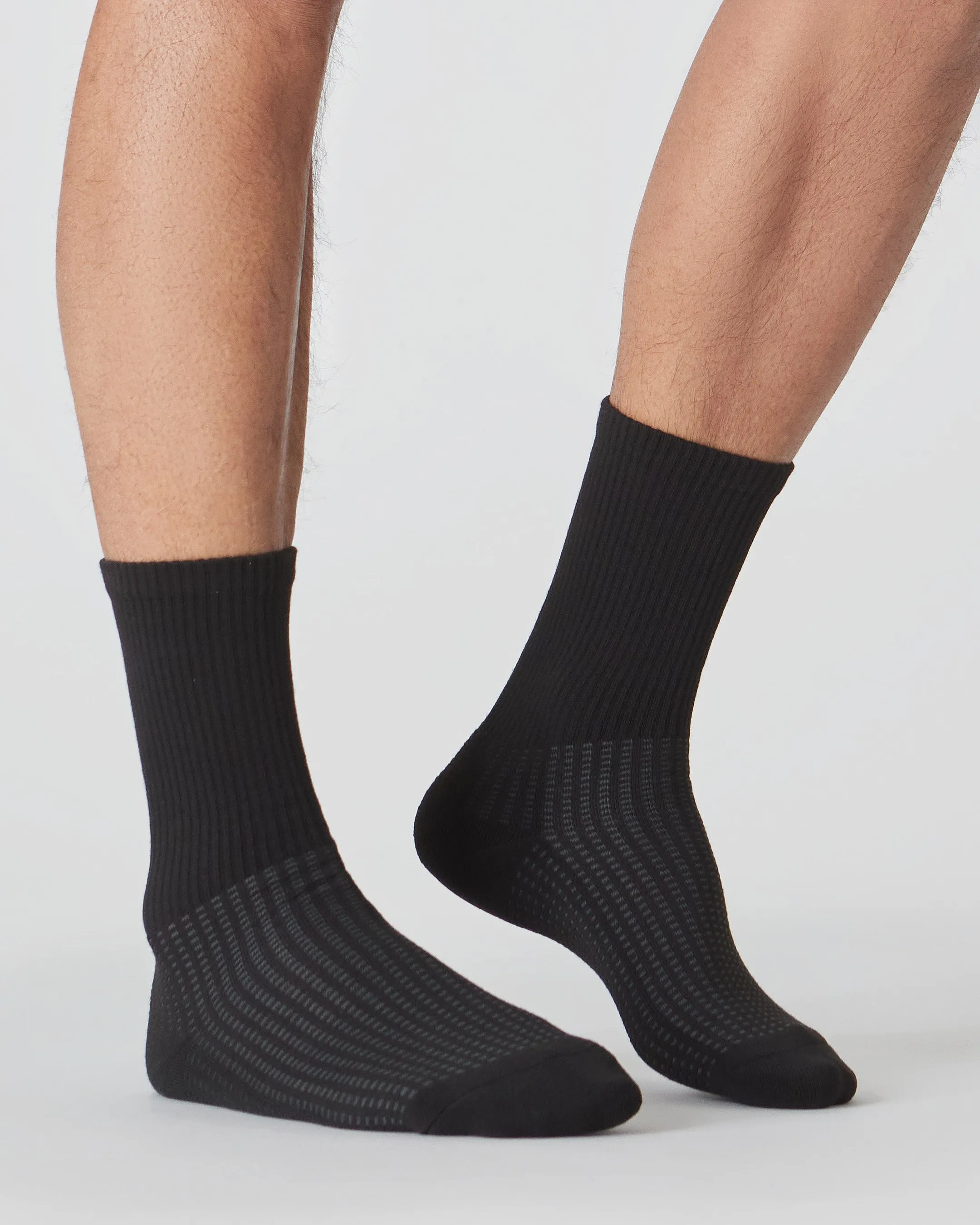 Black Active Crew Socks 6-Pack sold by True Classic product image thumbnail 3