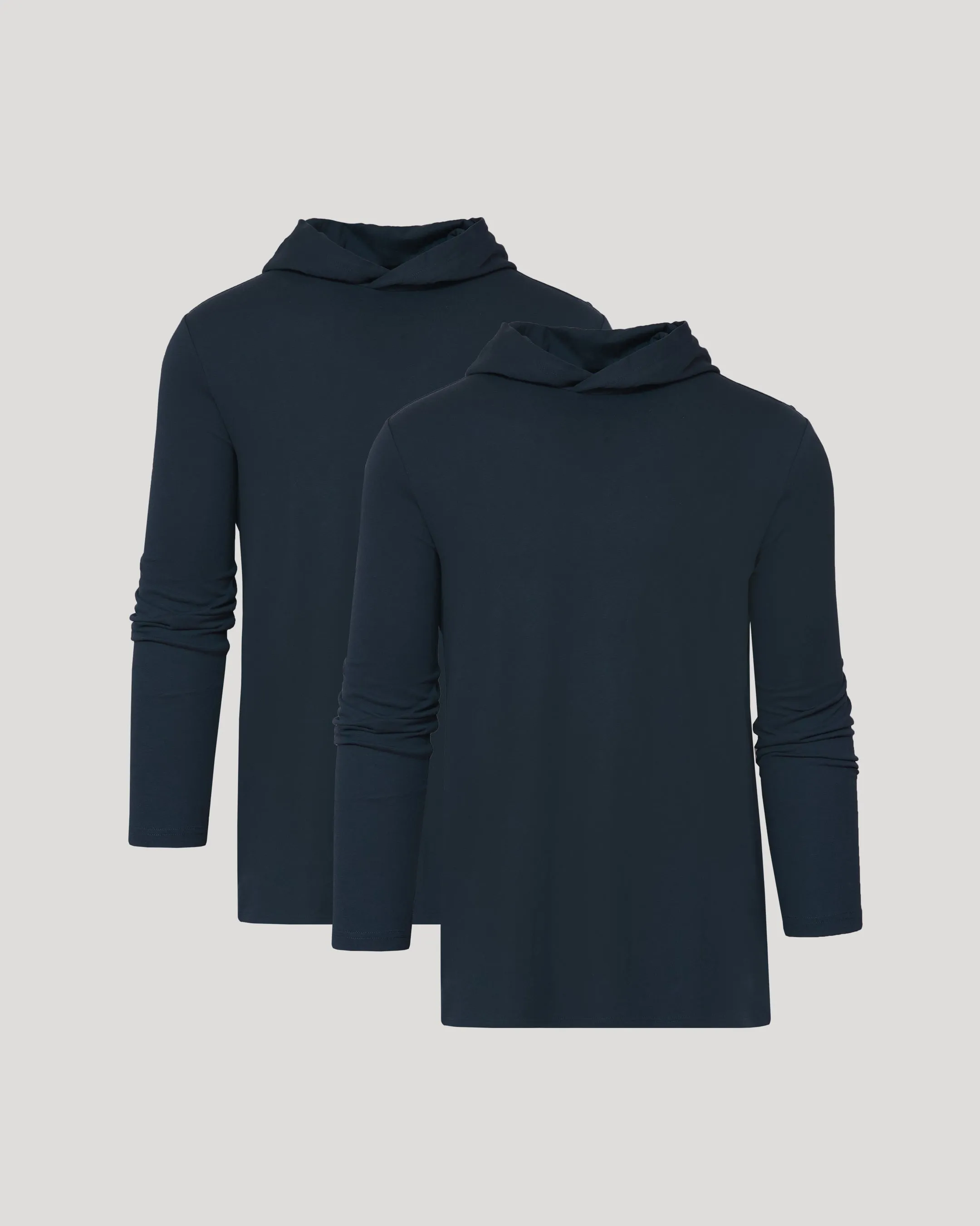 Navy Hooded Long Sleeve T-Shirt 2-Pack sold by True Classic
