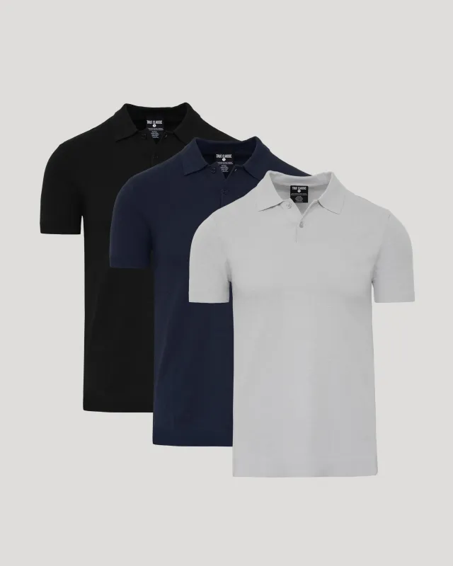 Short Sleeve Dressy Polo 3-Pack sold by True Classic