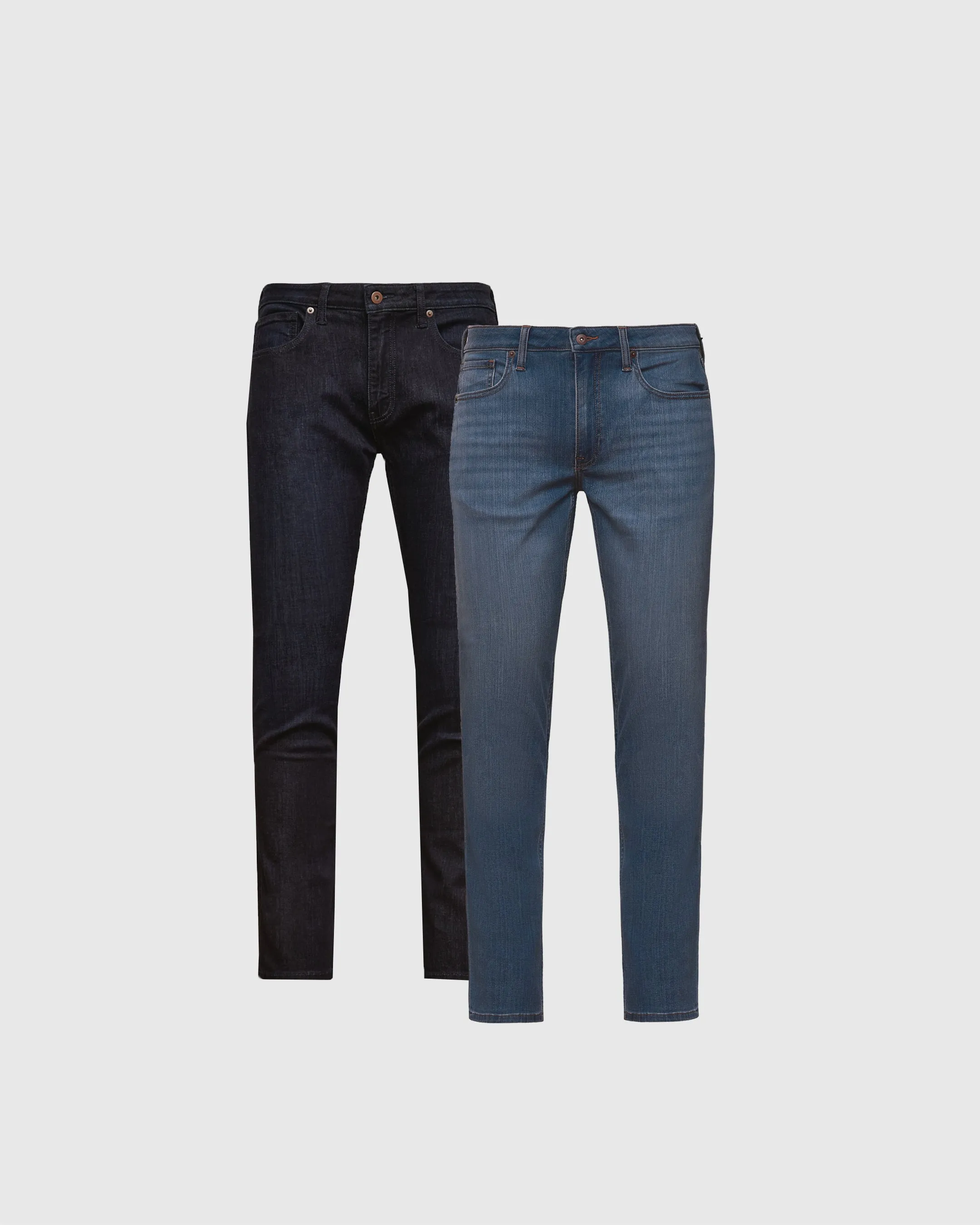 Indigo Rinse & Medium Indigo Wash Slim Authentic Denim Jeans 2-Pack sold by True Classic