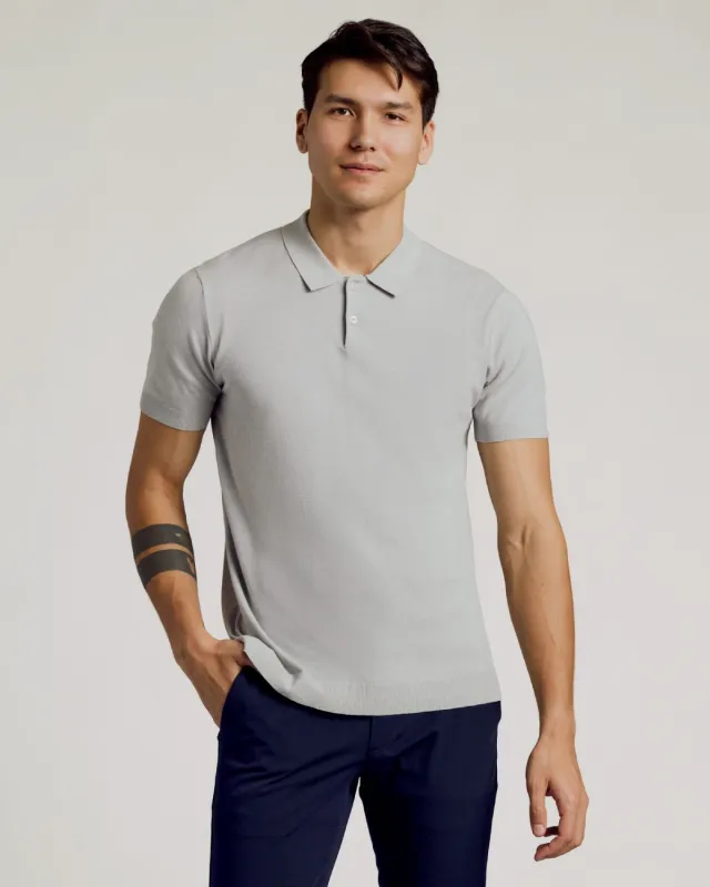 Heather Gray Dressy Polo sold by True Classic